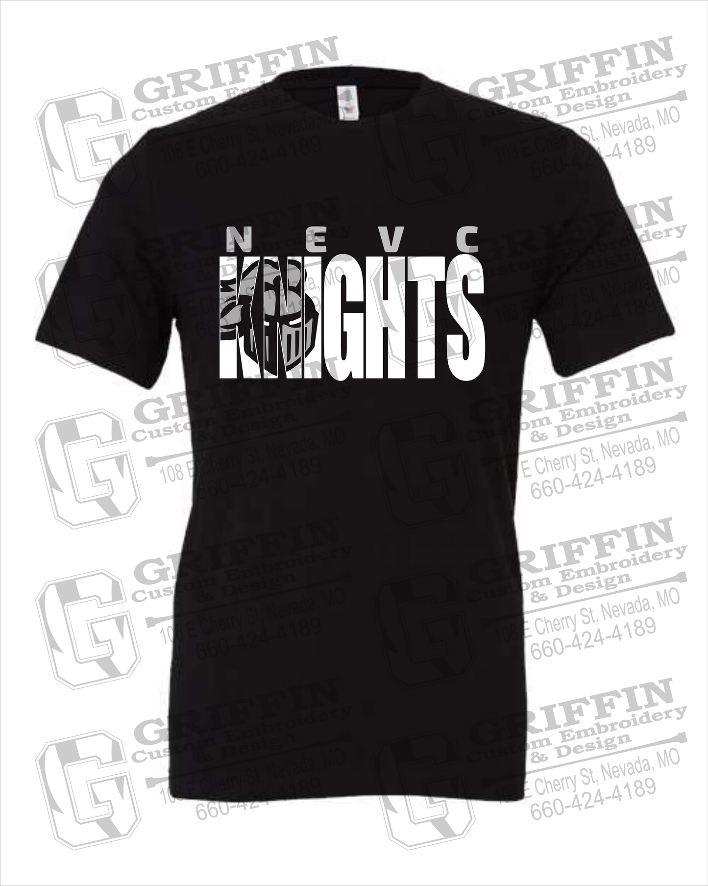 Cotton Short Sleeve T-Shirt - NEVC Knights 23-B