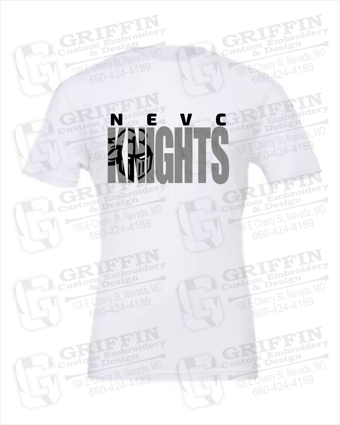 Cotton Short Sleeve T-Shirt - NEVC Knights 23-B