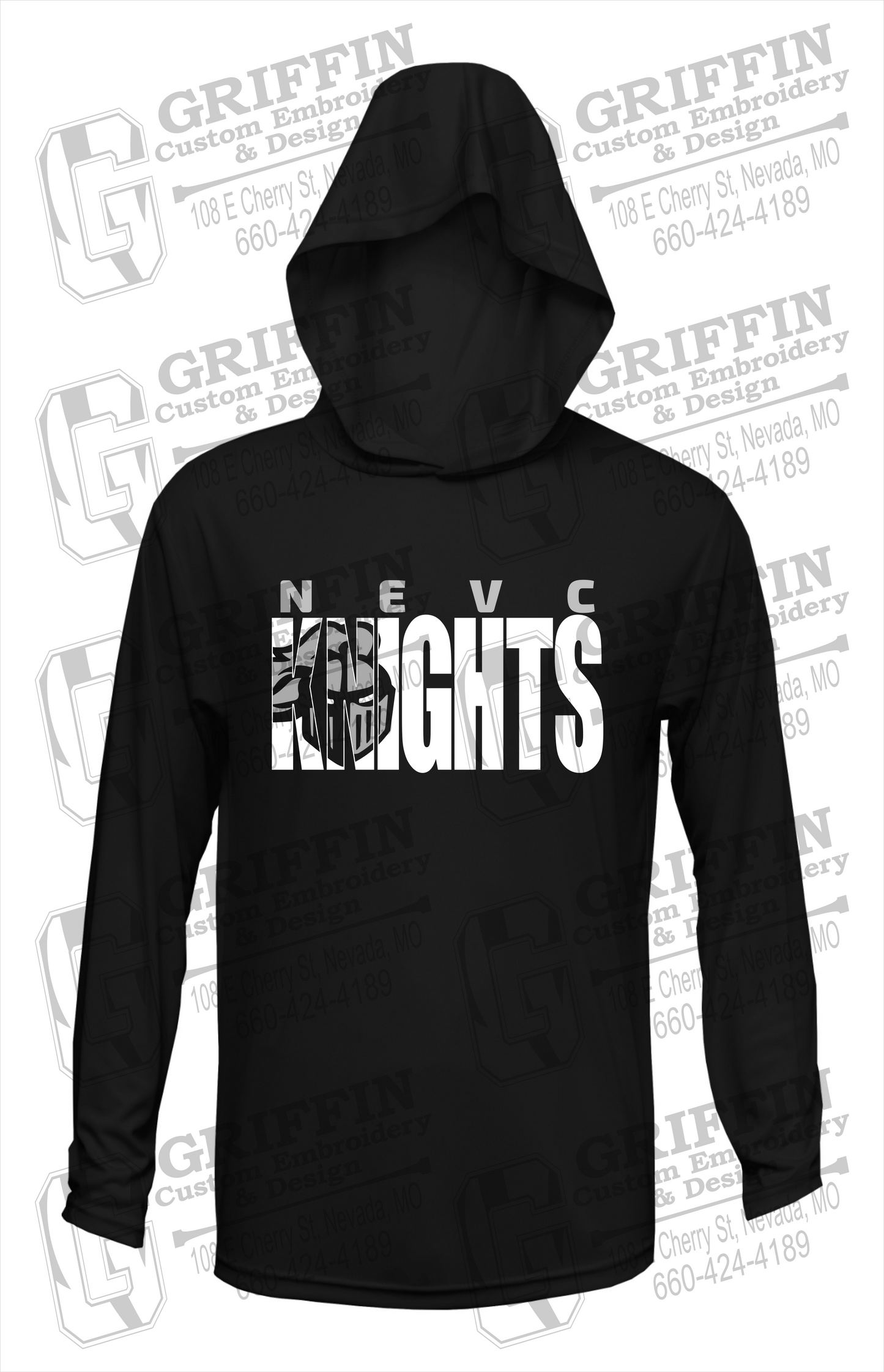 Dry-Fit T-Shirt Hoodie - NEVC Knights 23-B
