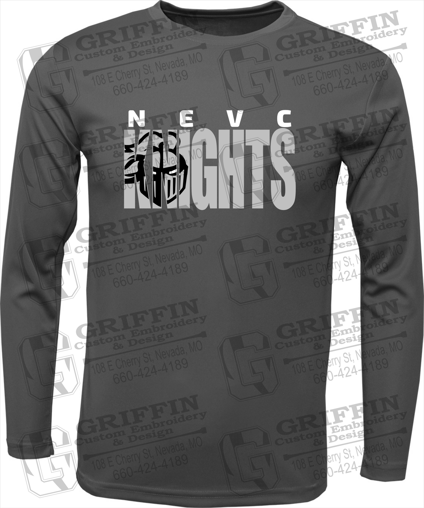 Dry-Fit Long Sleeve T-Shirt - NEVC Knights 23-B
