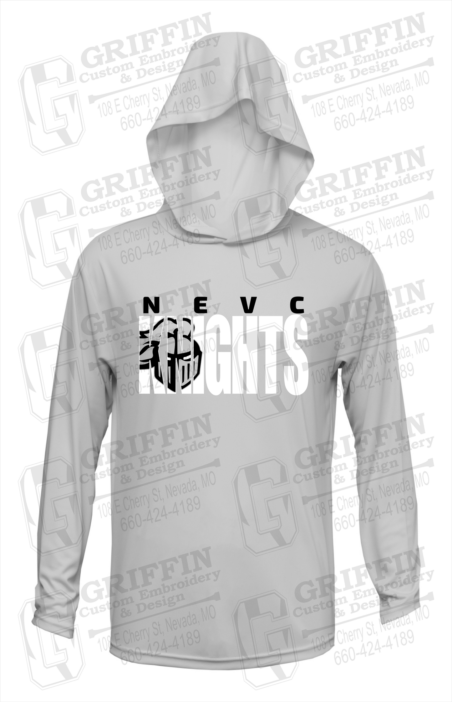 Dry-Fit T-Shirt Hoodie - NEVC Knights 23-B