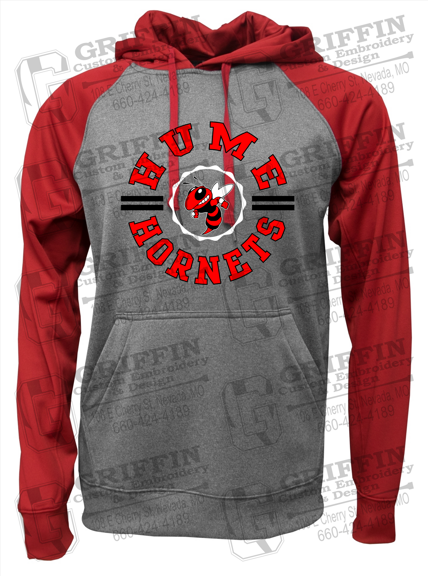 Performance Fleece Raglan Hoodie - Hume Hornets 23-B