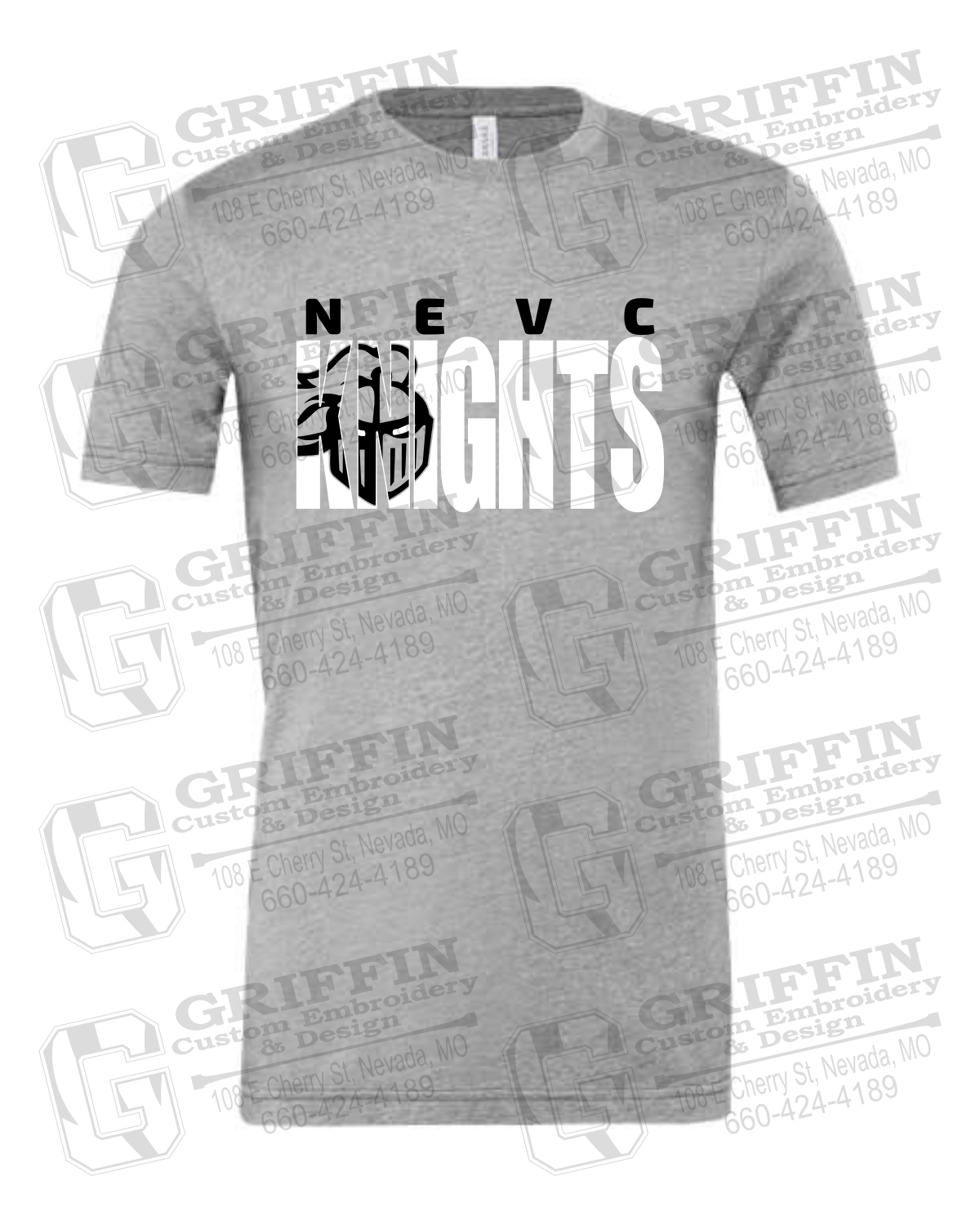 Cotton Short Sleeve T-Shirt - NEVC Knights 23-B