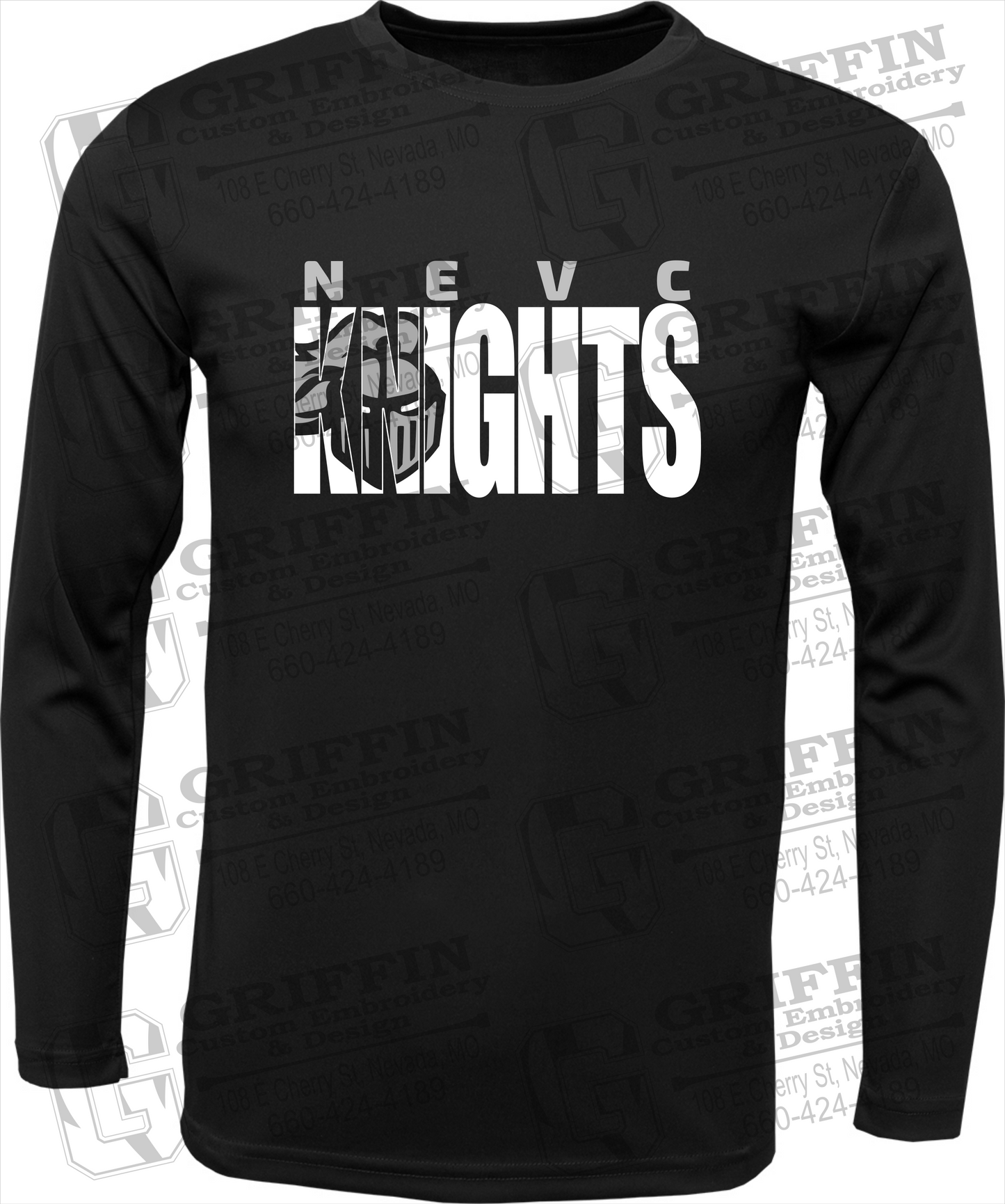 Dry-Fit Long Sleeve T-Shirt - NEVC Knights 23-B