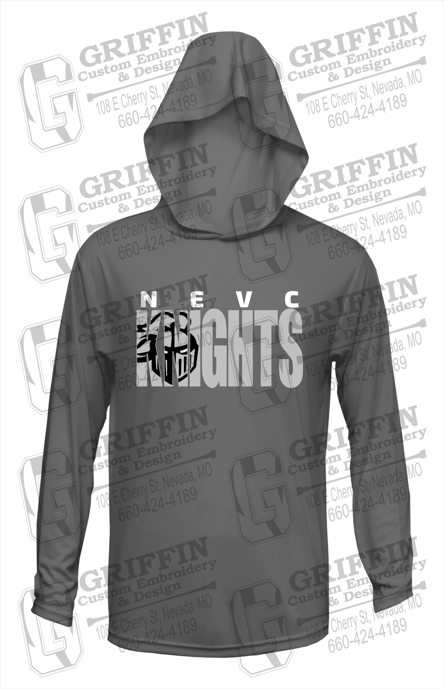 Dry-Fit T-Shirt Hoodie - NEVC Knights 23-B