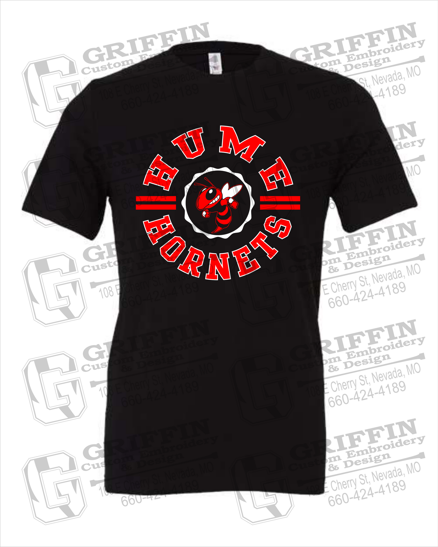 Cotton Short Sleeve T-Shirt - Hume Hornets 23-B