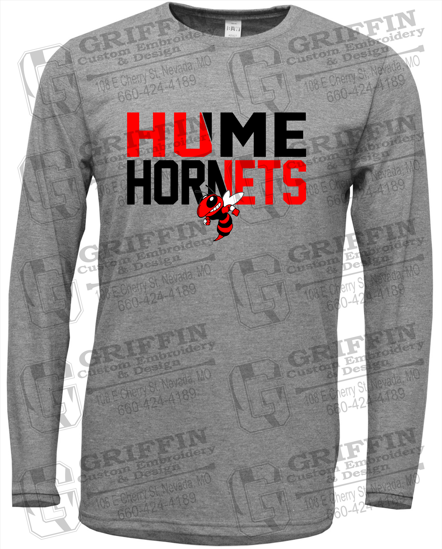 Soft-Tek Long Sleeve T-Shirt - Hume Hornets 23-C