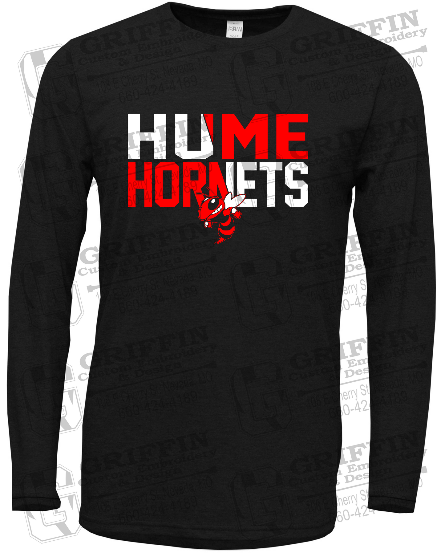 Soft-Tek Long Sleeve T-Shirt - Hume Hornets 23-C