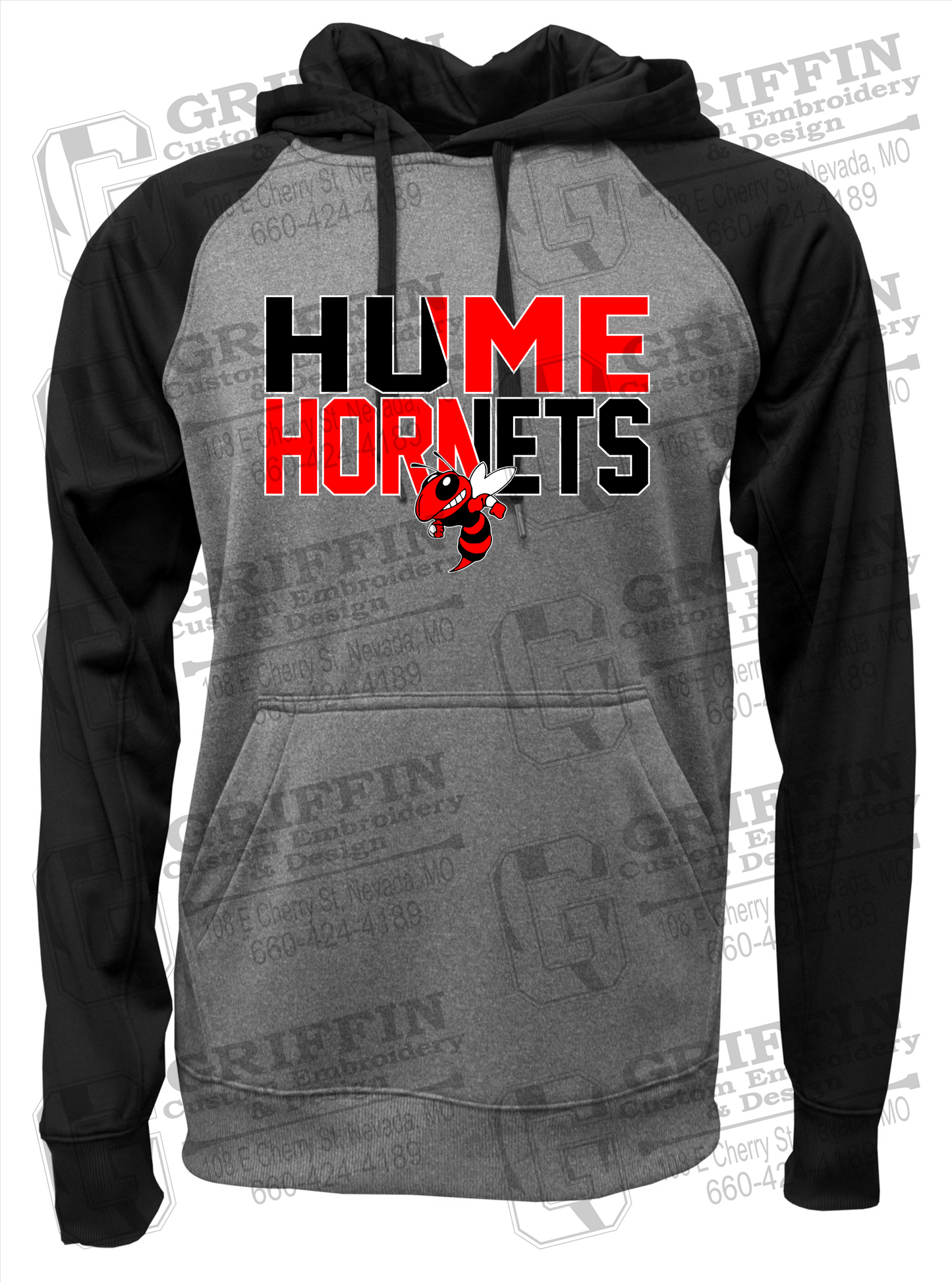 Performance Fleece Raglan Hoodie - Hume Hornets 23-C