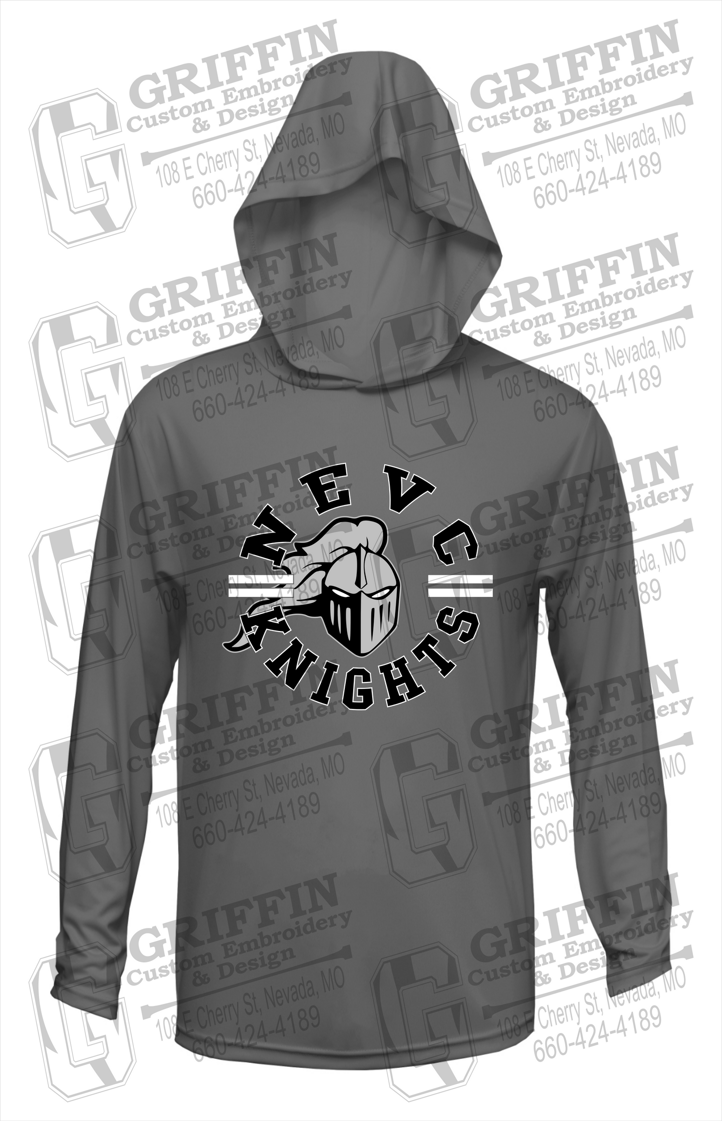 Dry-Fit T-Shirt Hoodie - NEVC Knights 23-C