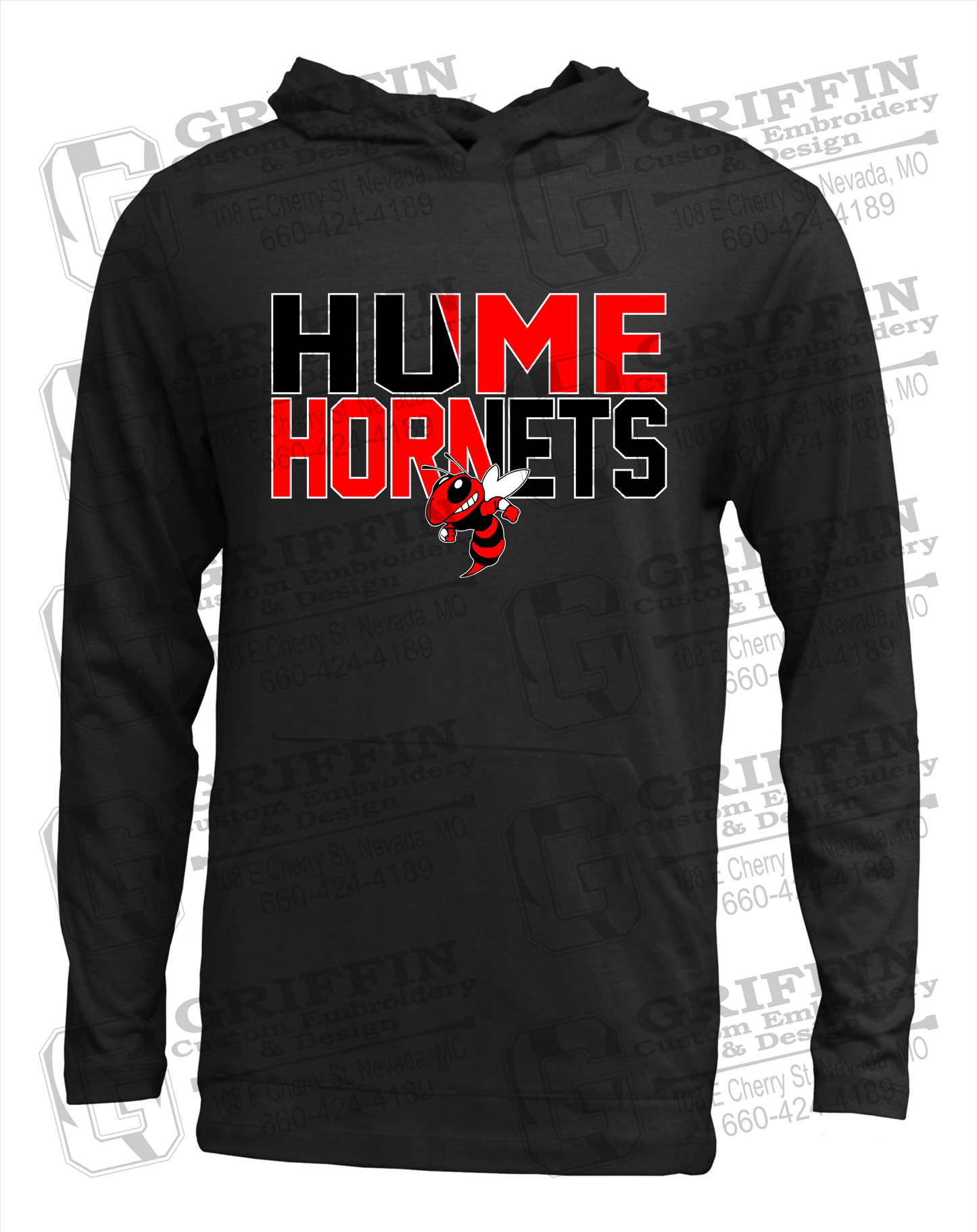 Soft-Tek T-Shirt Hoodie - Hume Hornets 23-C