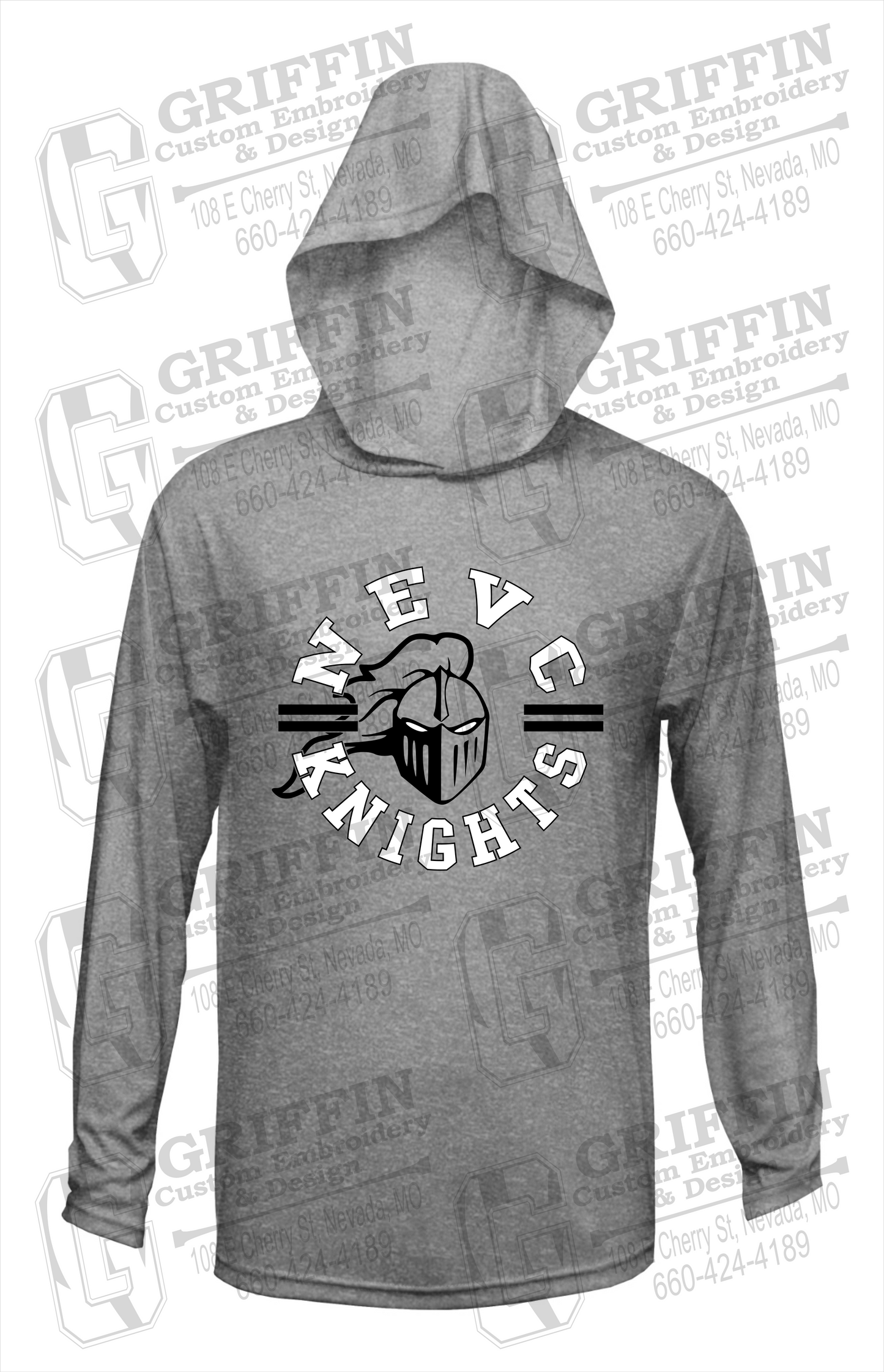 Dry-Fit T-Shirt Hoodie - NEVC Knights 23-C