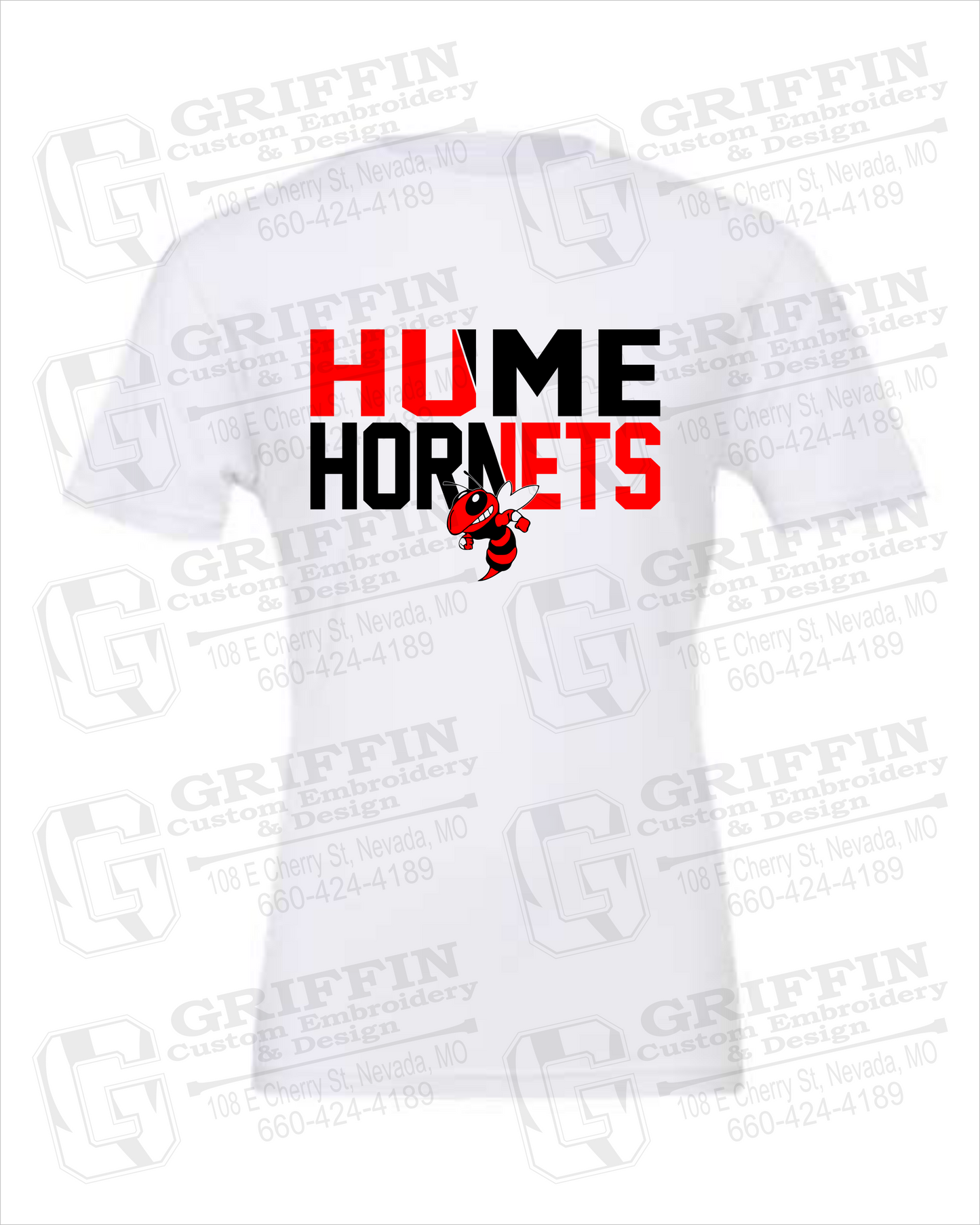 Cotton Short Sleeve T-Shirt - Hume Hornets 23-C