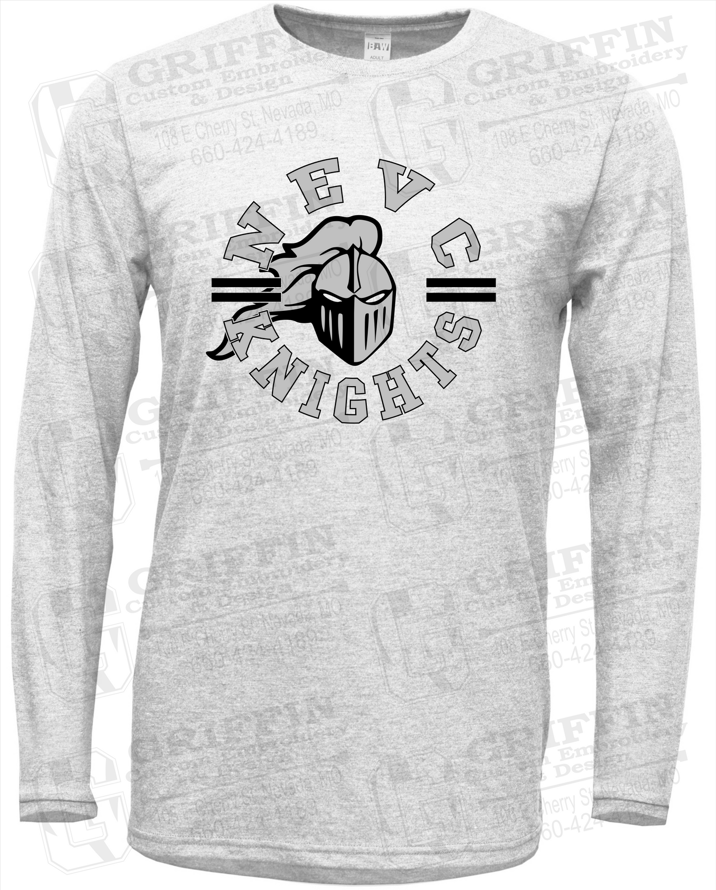 Soft-Tek Long Sleeve T-Shirt - NEVC Knights 23-C