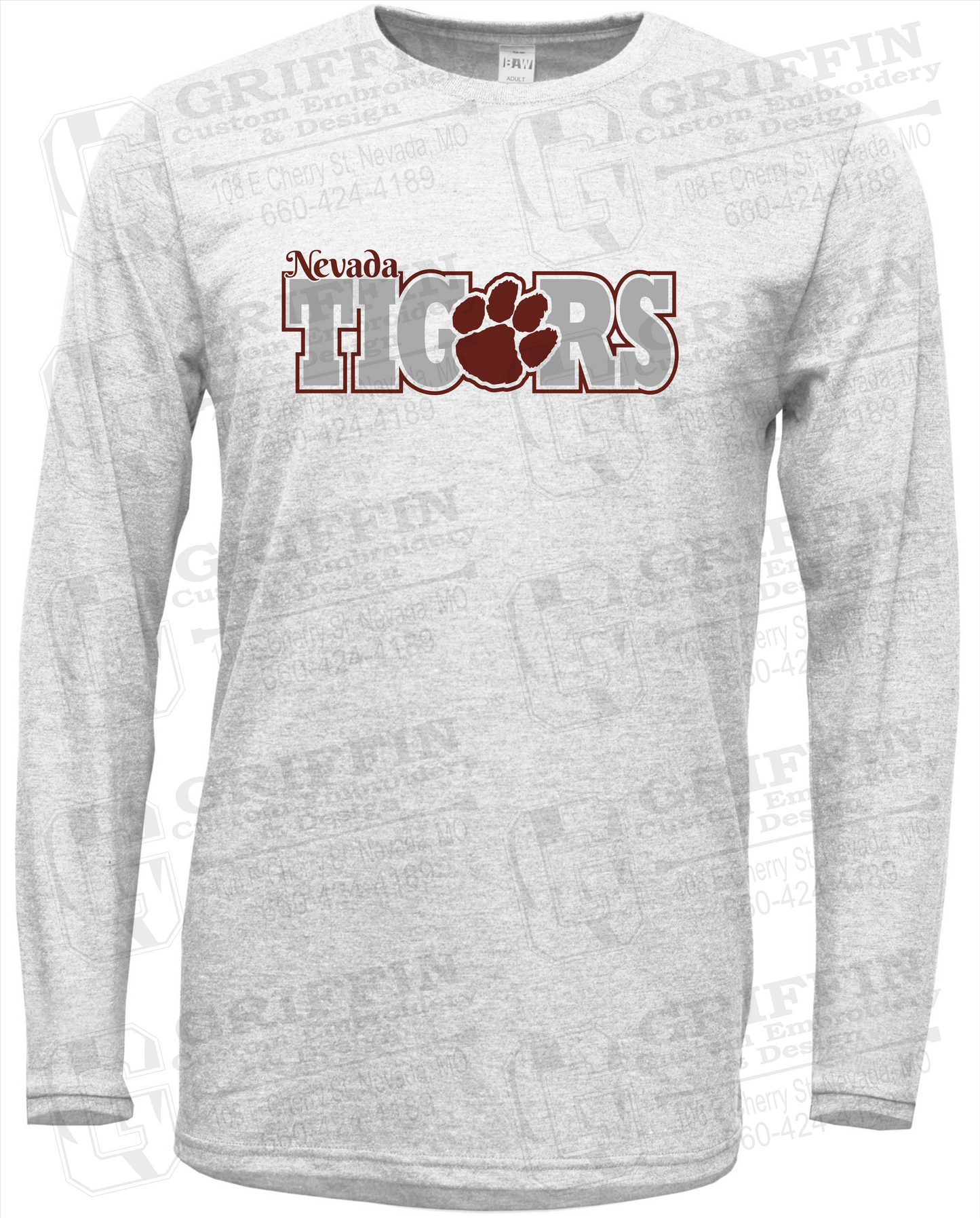 Soft-Tek Long Sleeve T-Shirt - Nevada Tigers 23-D
