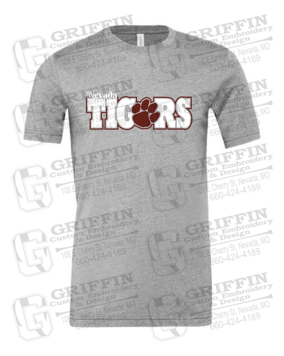 Cotton Short Sleeve T-Shirt - Nevada Tigers 23-D