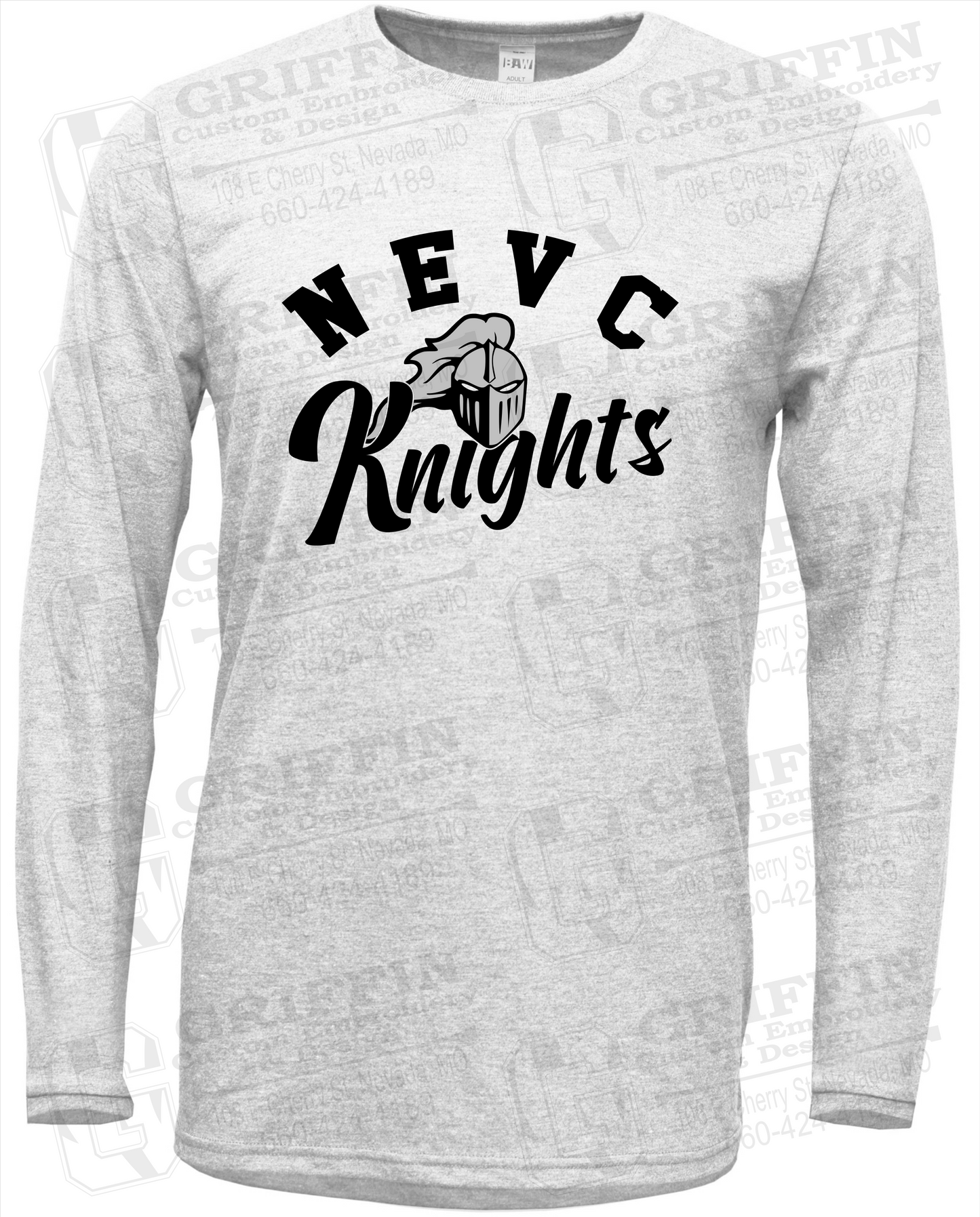 Soft-Tek Long Sleeve T-Shirt - NEVC Knights 23-D