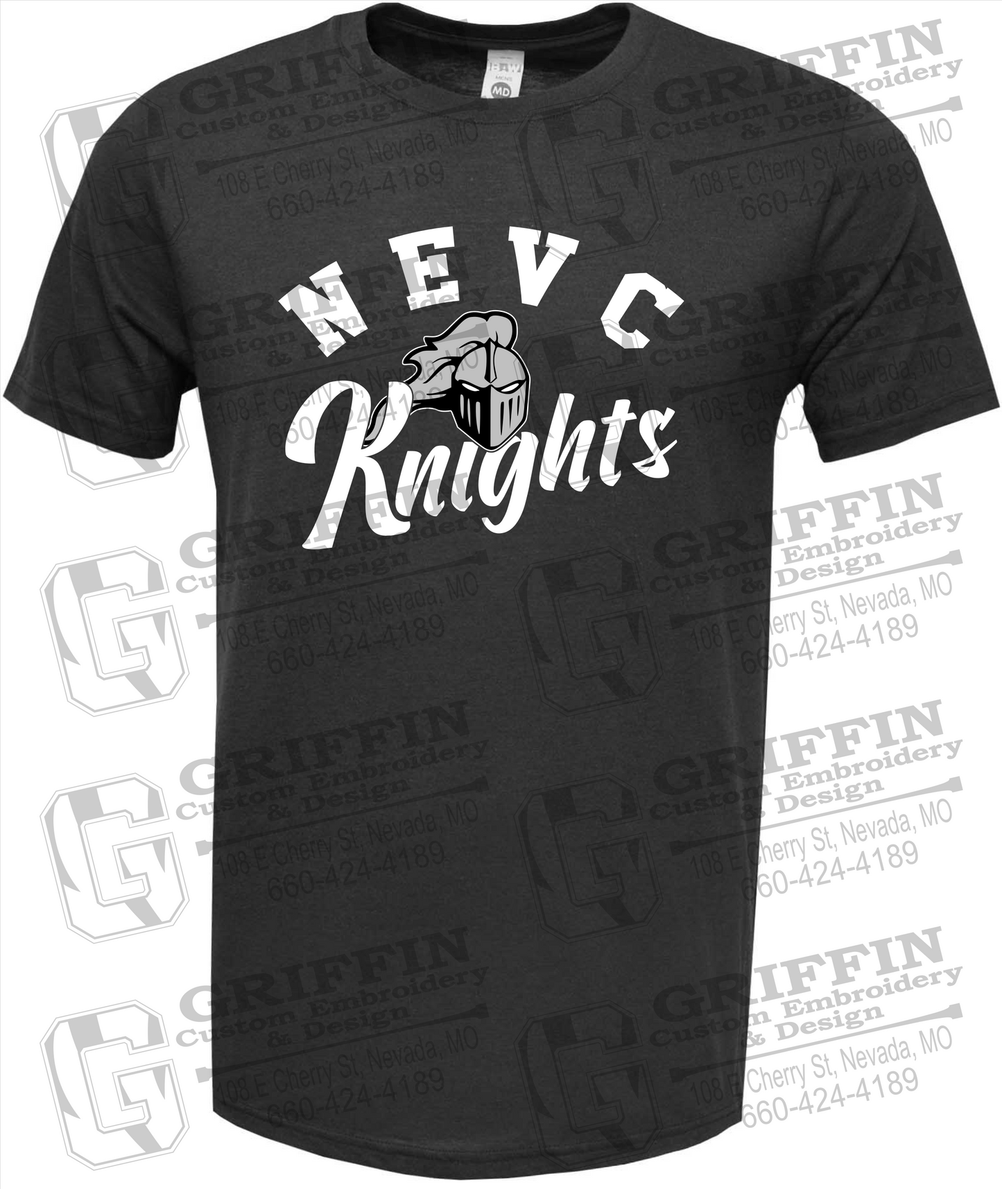 Soft-Tek Short Sleeve T-Shirt - NEVC Knights 23-D