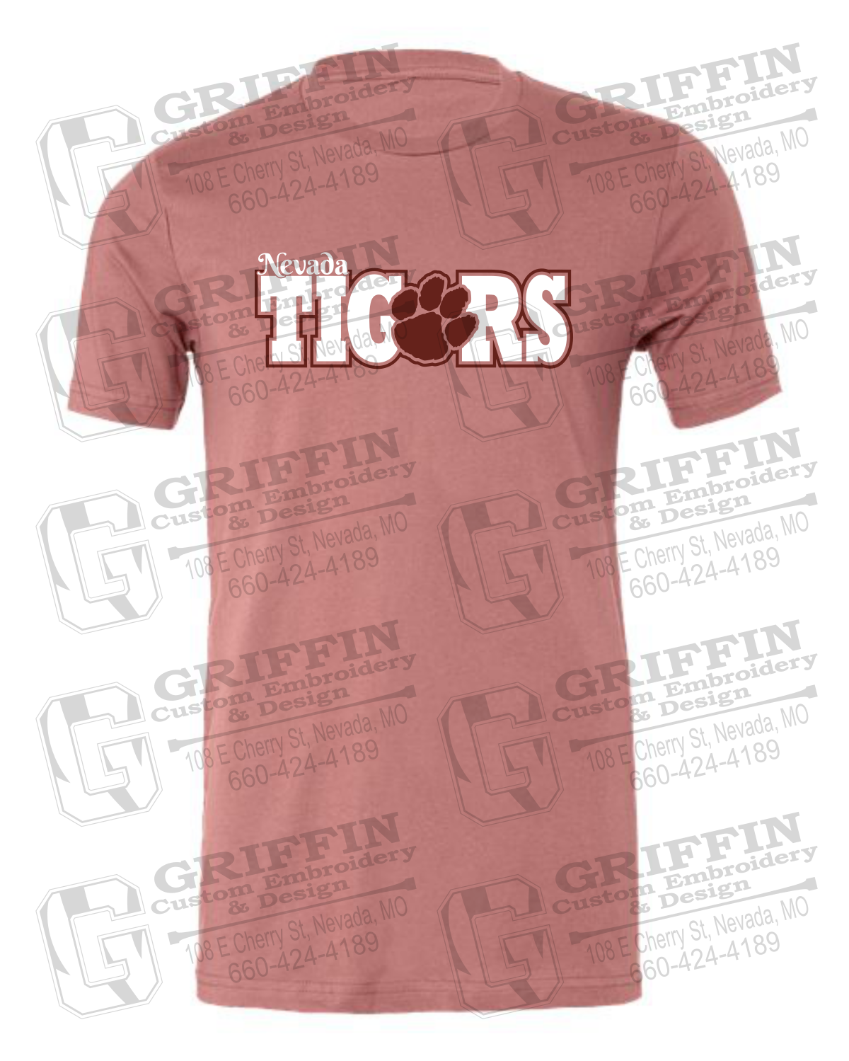 Cotton Short Sleeve T-Shirt - Nevada Tigers 23-D
