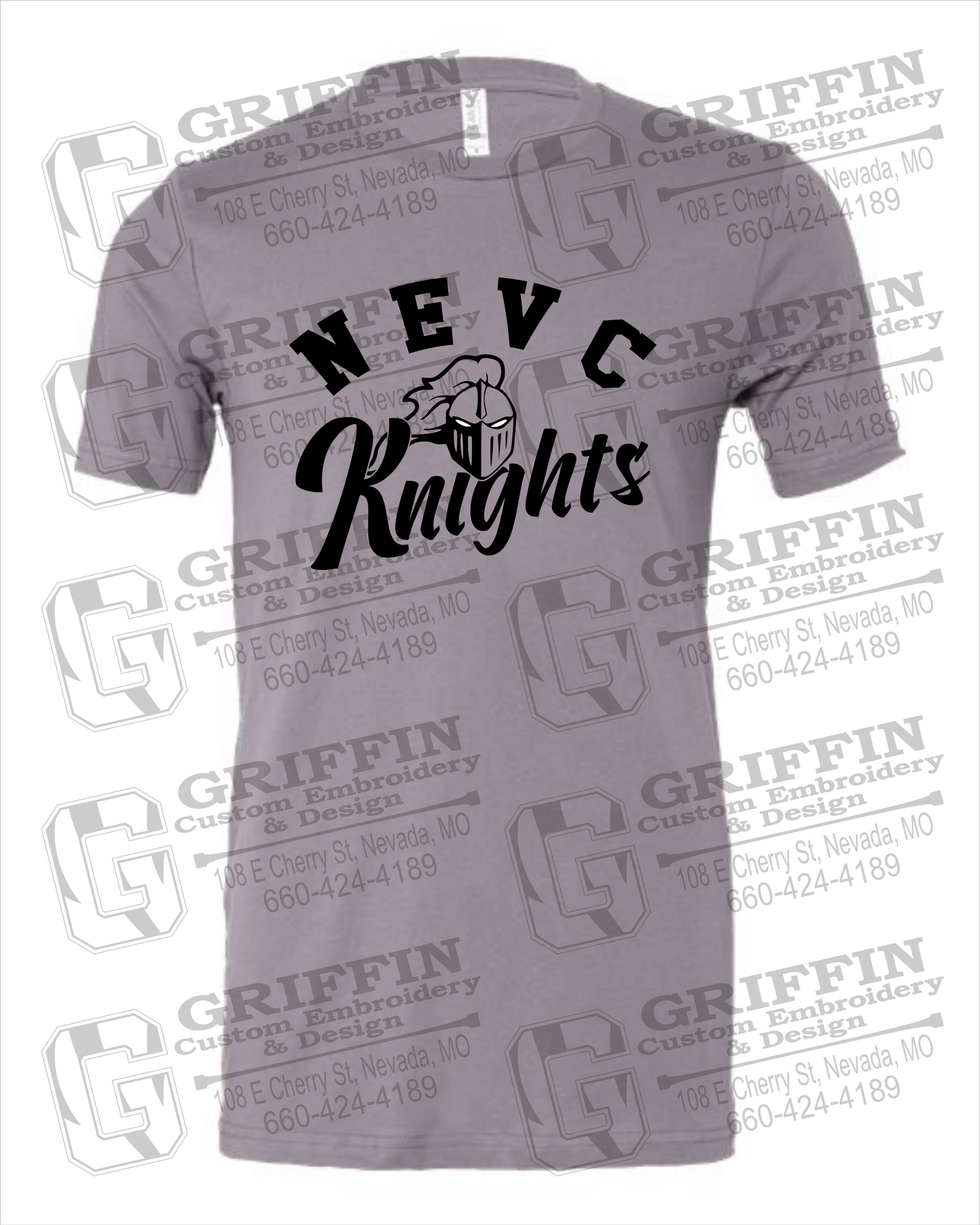 Cotton Short Sleeve T-Shirt - NEVC Knights 23-D