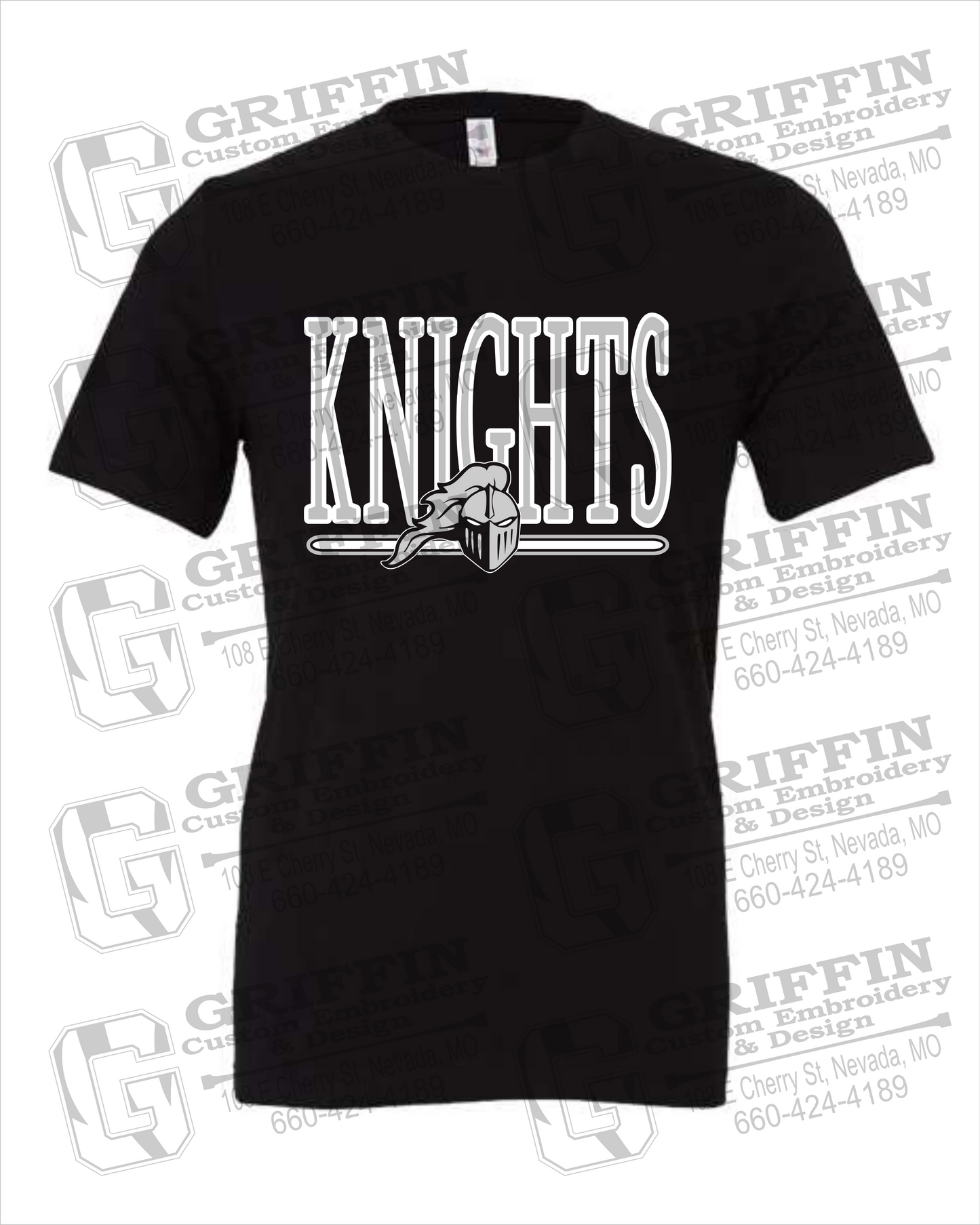 Cotton Short Sleeve T-Shirt - NEVC Knights 23-E