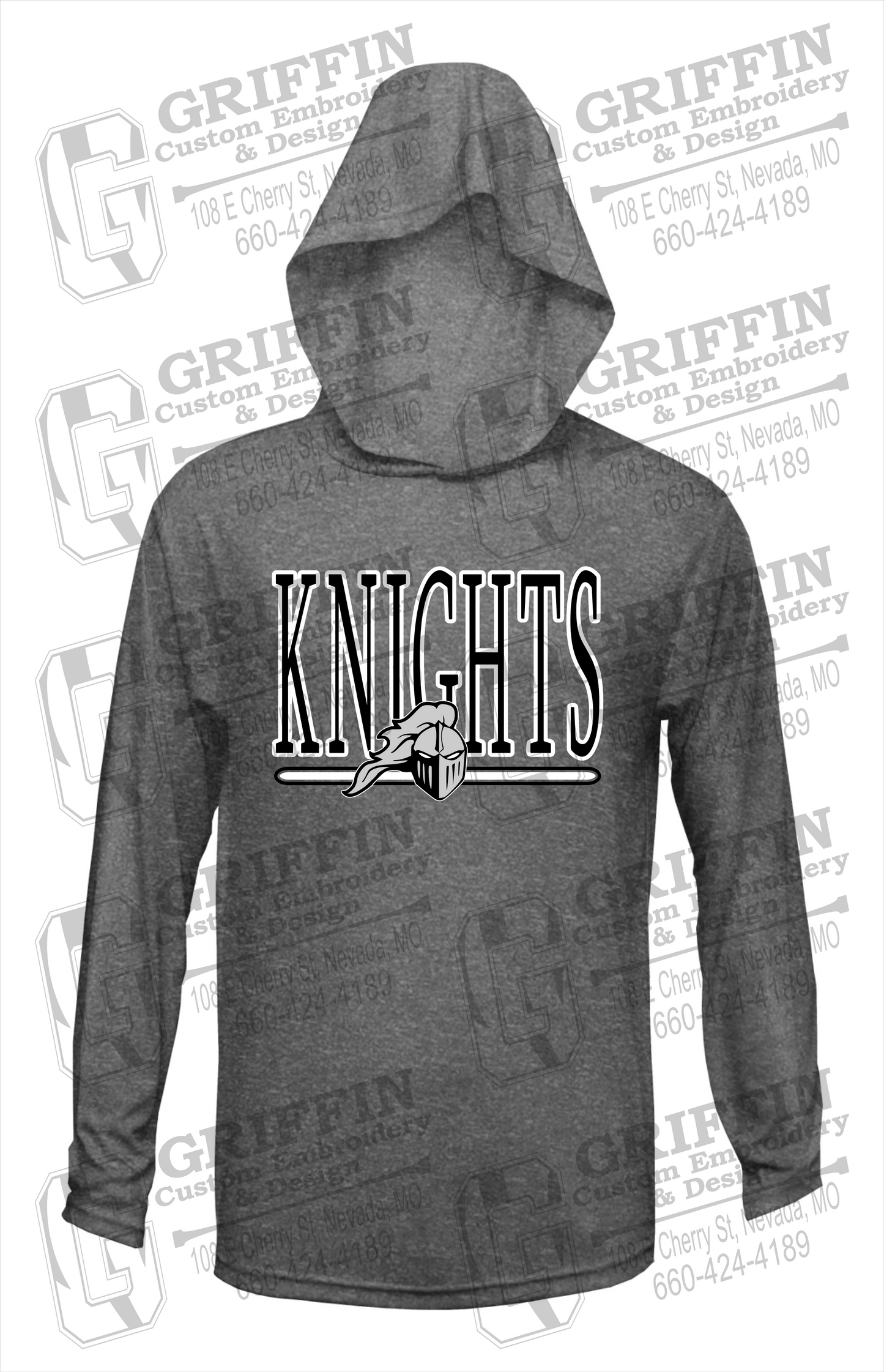 Dry-Fit T-Shirt Hoodie - NEVC Knights 23-E