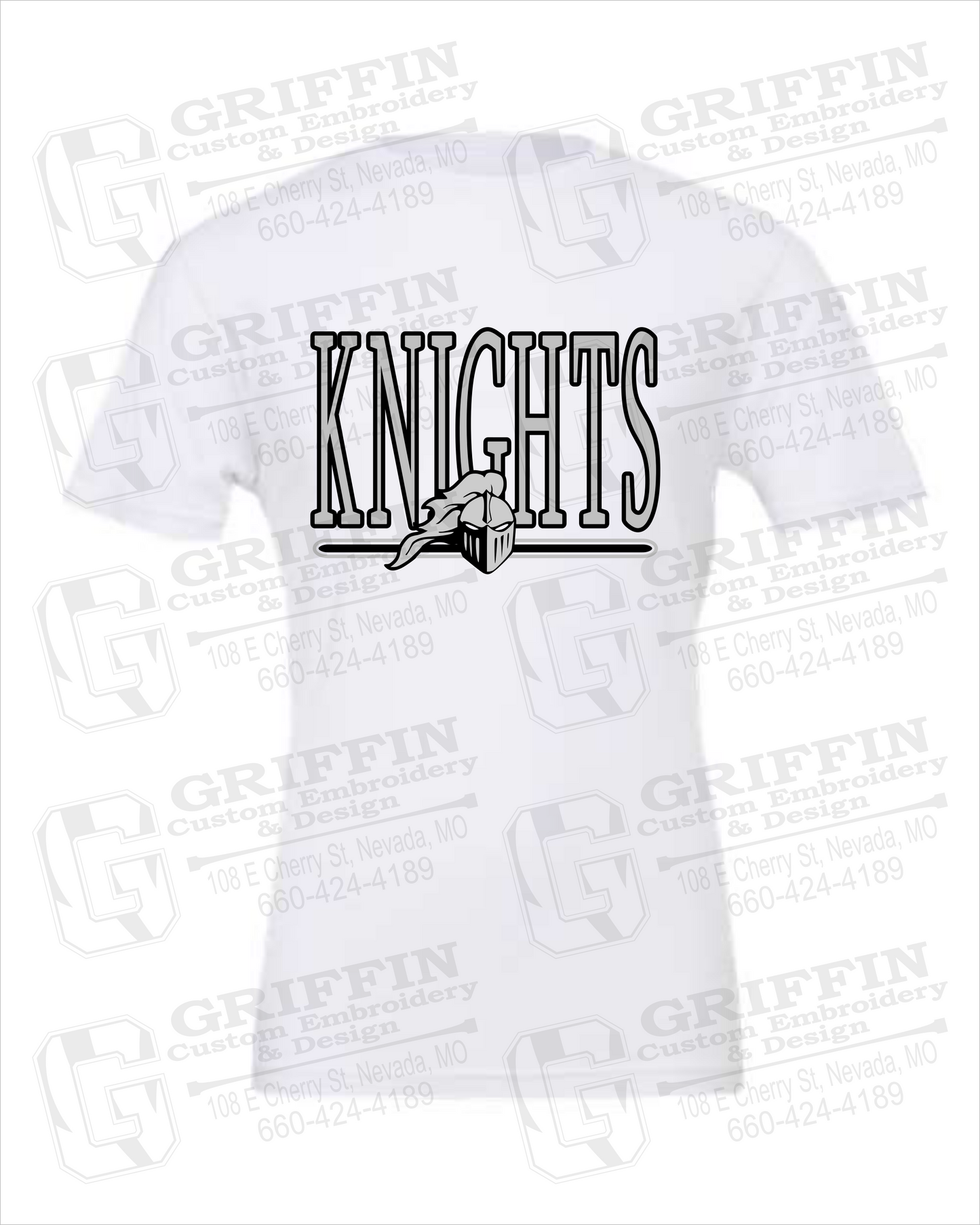Cotton Short Sleeve T-Shirt - NEVC Knights 23-E