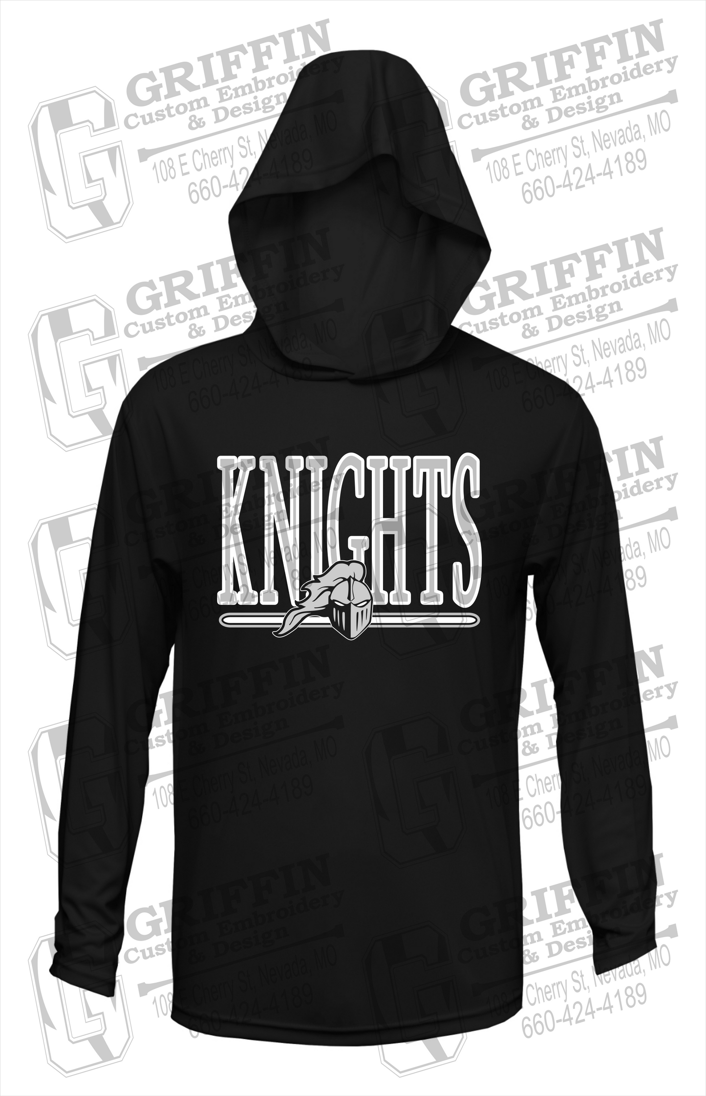 Dry-Fit T-Shirt Hoodie - NEVC Knights 23-E