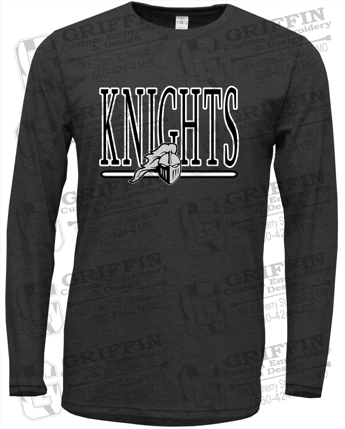 Soft-Tek Long Sleeve T-Shirt - NEVC Knights 23-E