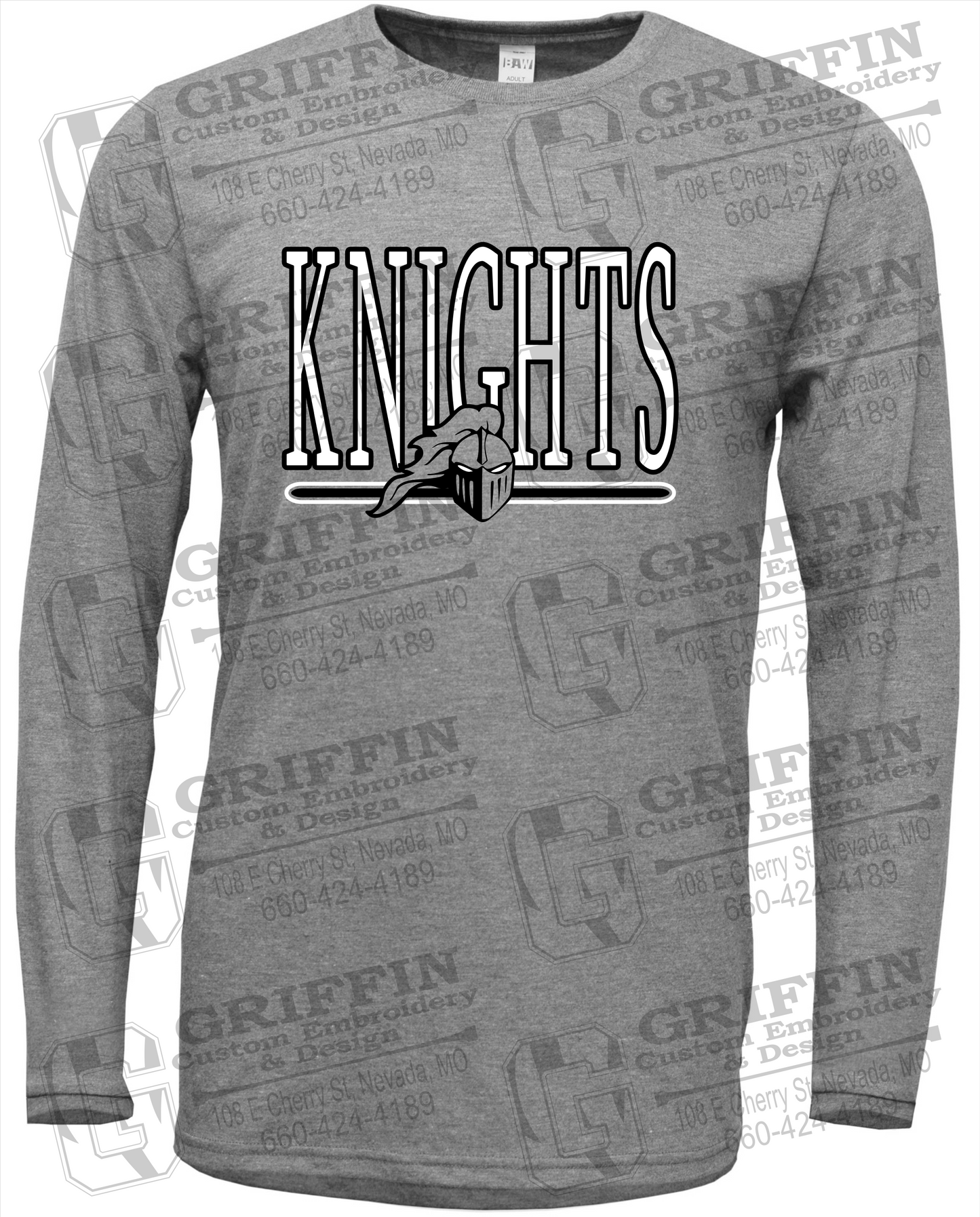 Soft-Tek Long Sleeve T-Shirt - NEVC Knights 23-E