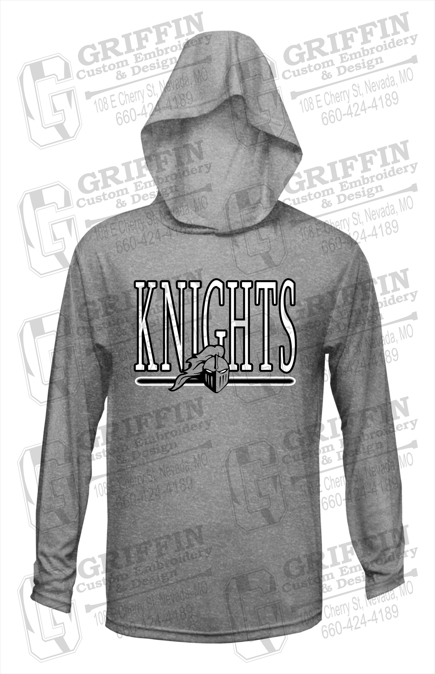 Dry-Fit T-Shirt Hoodie - NEVC Knights 23-E