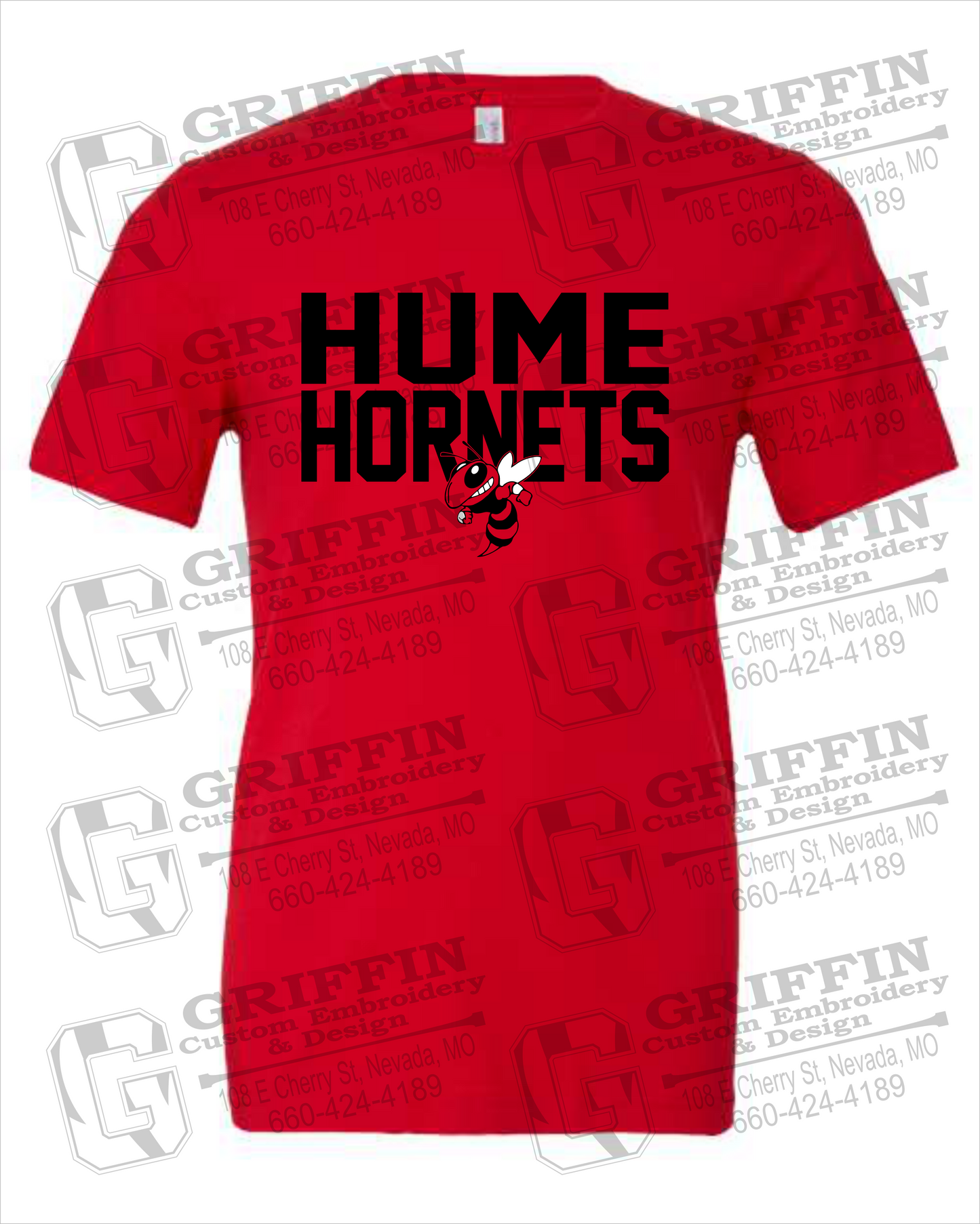 Cotton Short Sleeve T-Shirt - Hume Hornets 23-F
