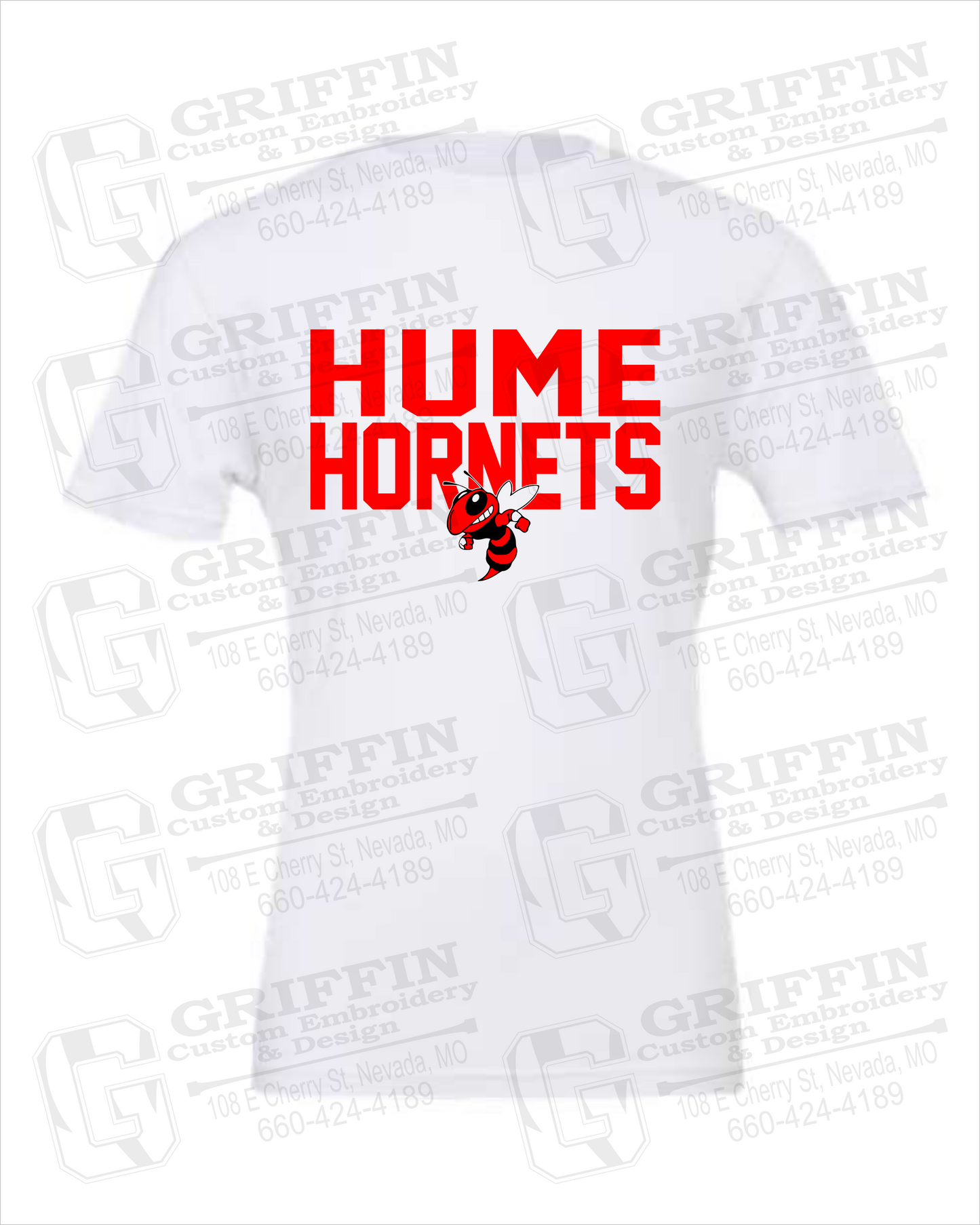 Cotton Short Sleeve T-Shirt - Hume Hornets 23-F