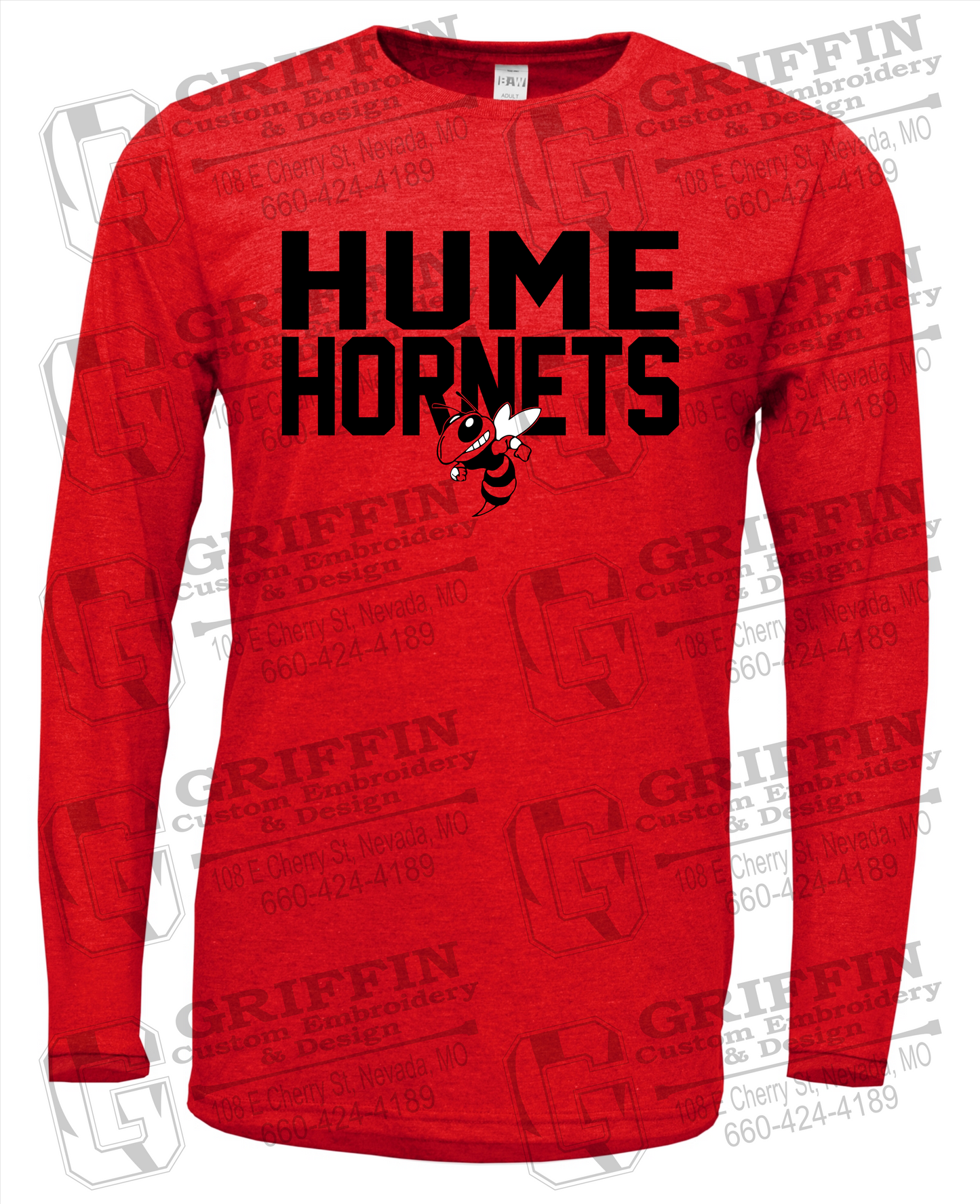 Soft-Tek Long Sleeve T-Shirt - Hume Hornets 23-F