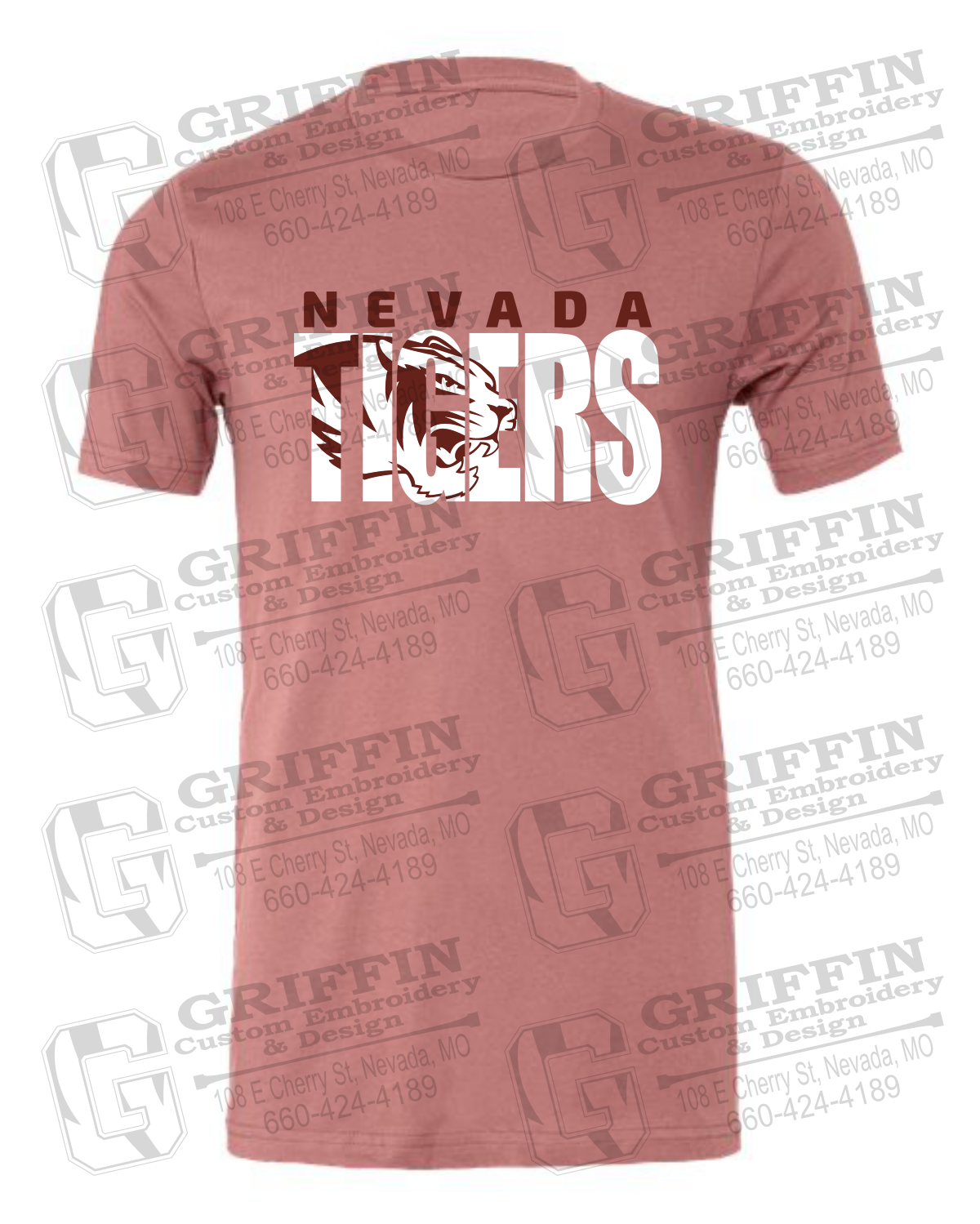 Cotton Short Sleeve T-Shirt - Nevada Tigers 23-F