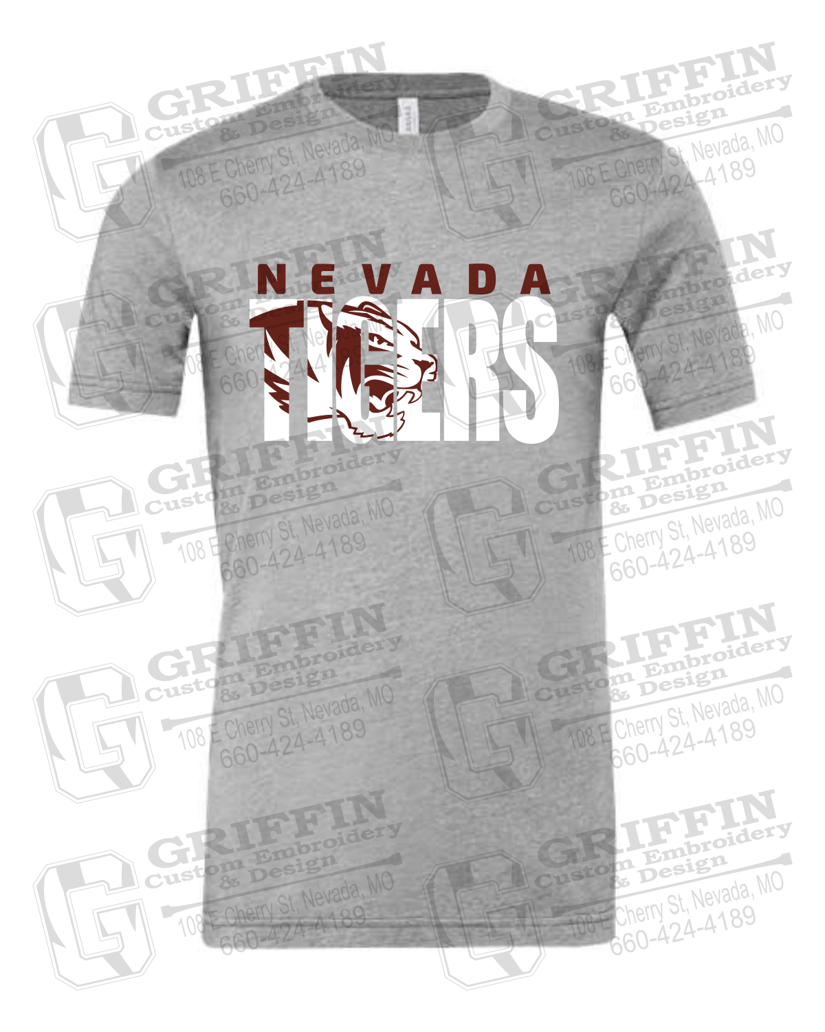 Cotton Short Sleeve T-Shirt - Nevada Tigers 23-F