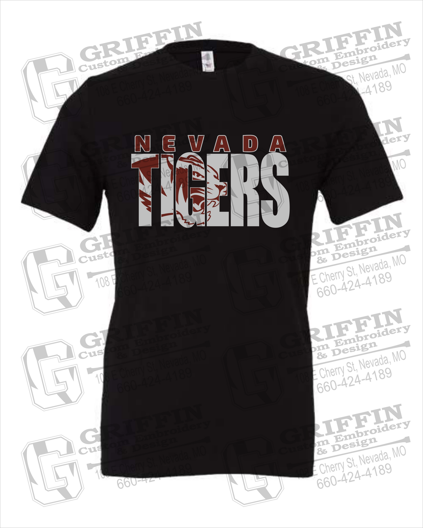Cotton Short Sleeve T-Shirt - Nevada Tigers 23-F