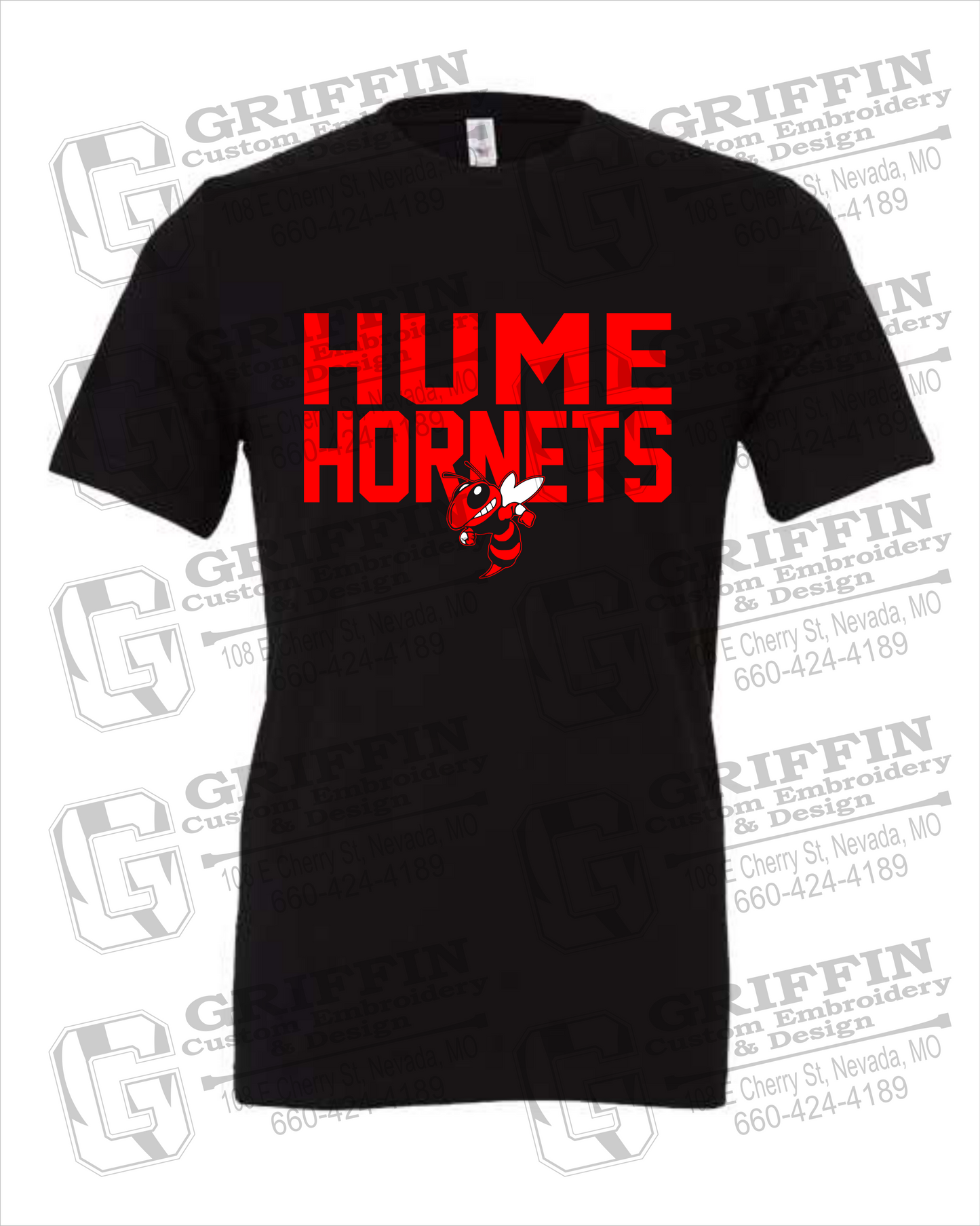 Cotton Short Sleeve T-Shirt - Hume Hornets 23-F