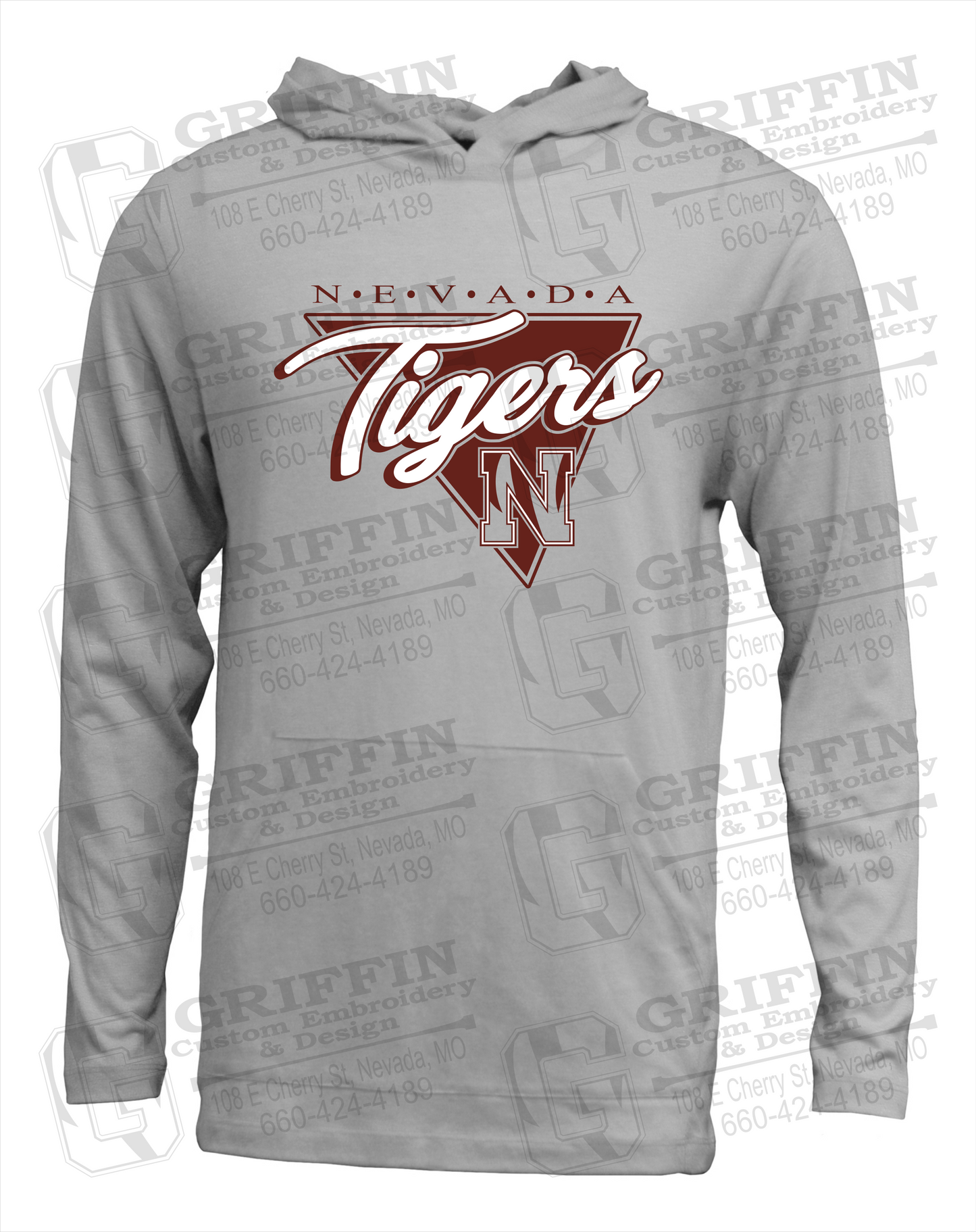 Soft-Tek T-Shirt Hoodie - Nevada Tigers 23-G