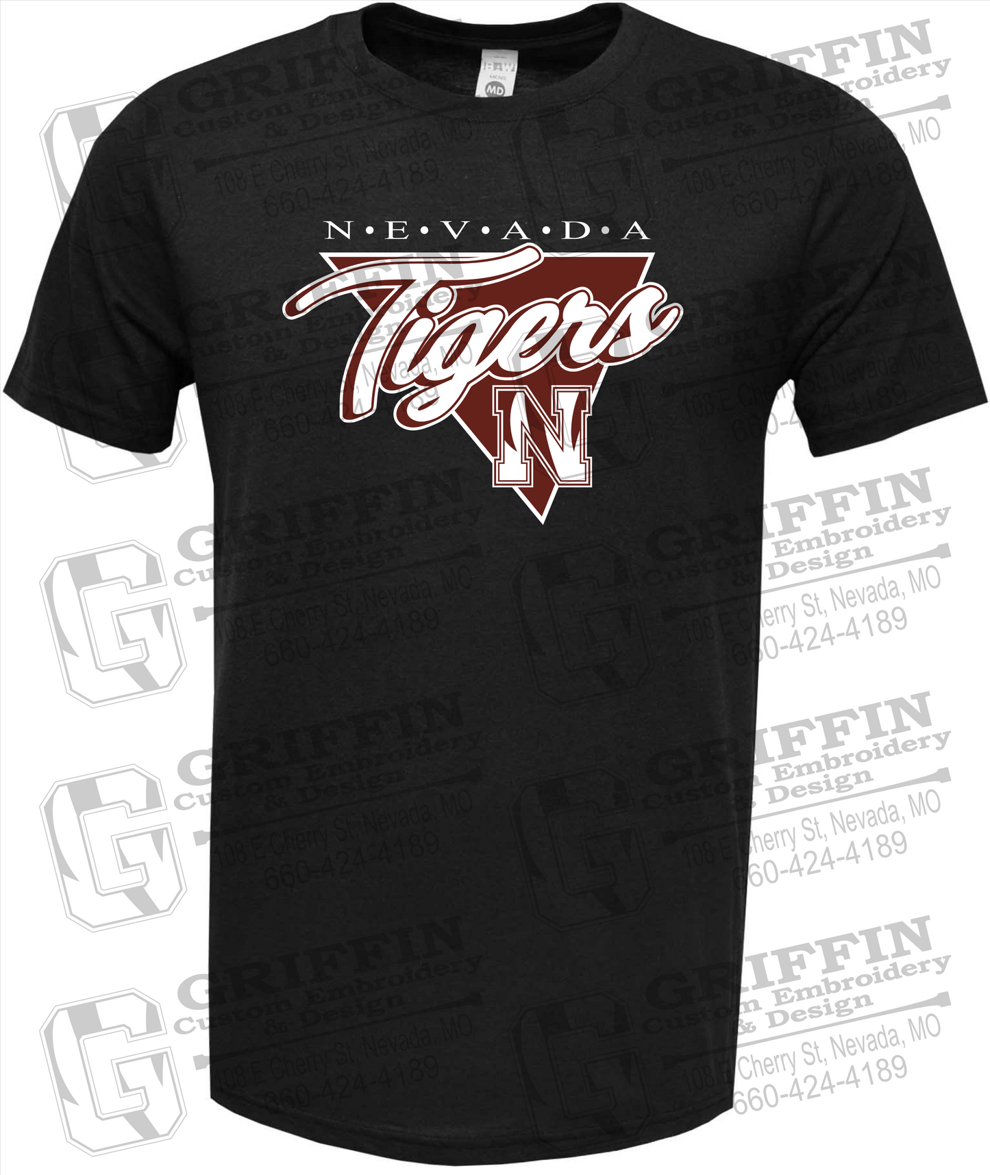 Soft-Tek Short Sleeve T-Shirt - Nevada Tigers 23-G