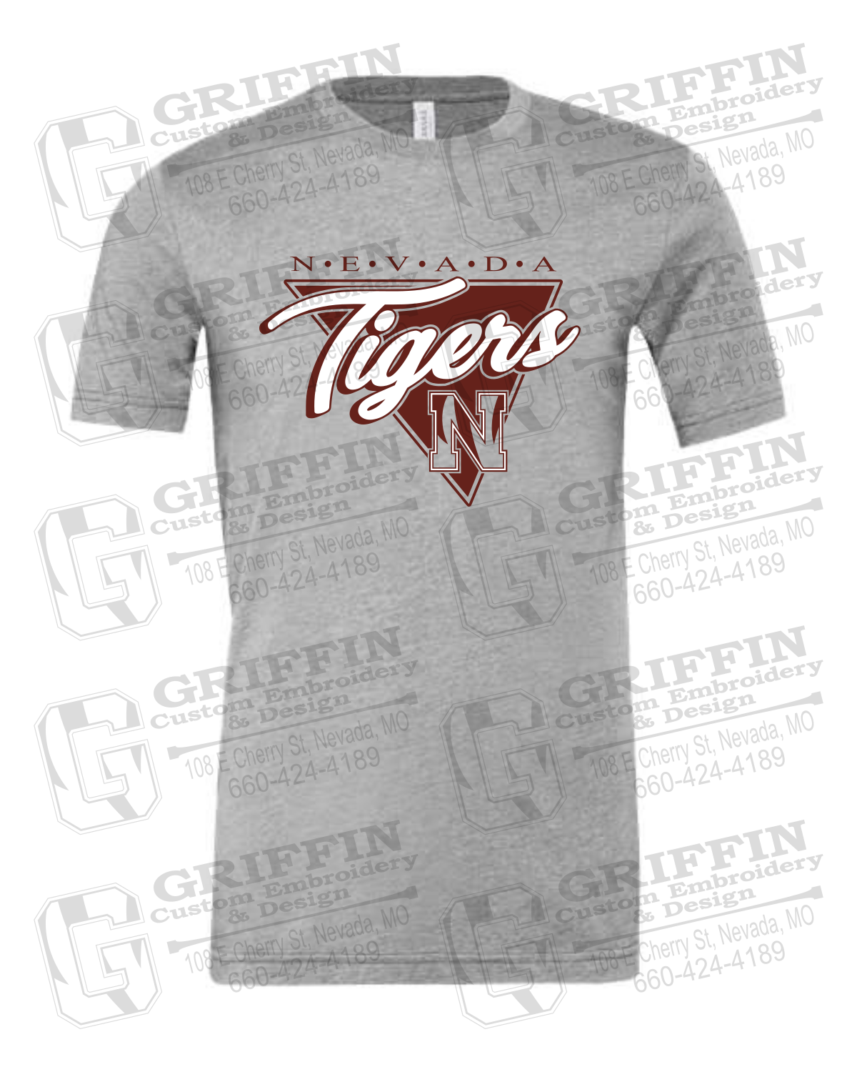 Cotton Short Sleeve T-Shirt - Nevada Tigers 23-G