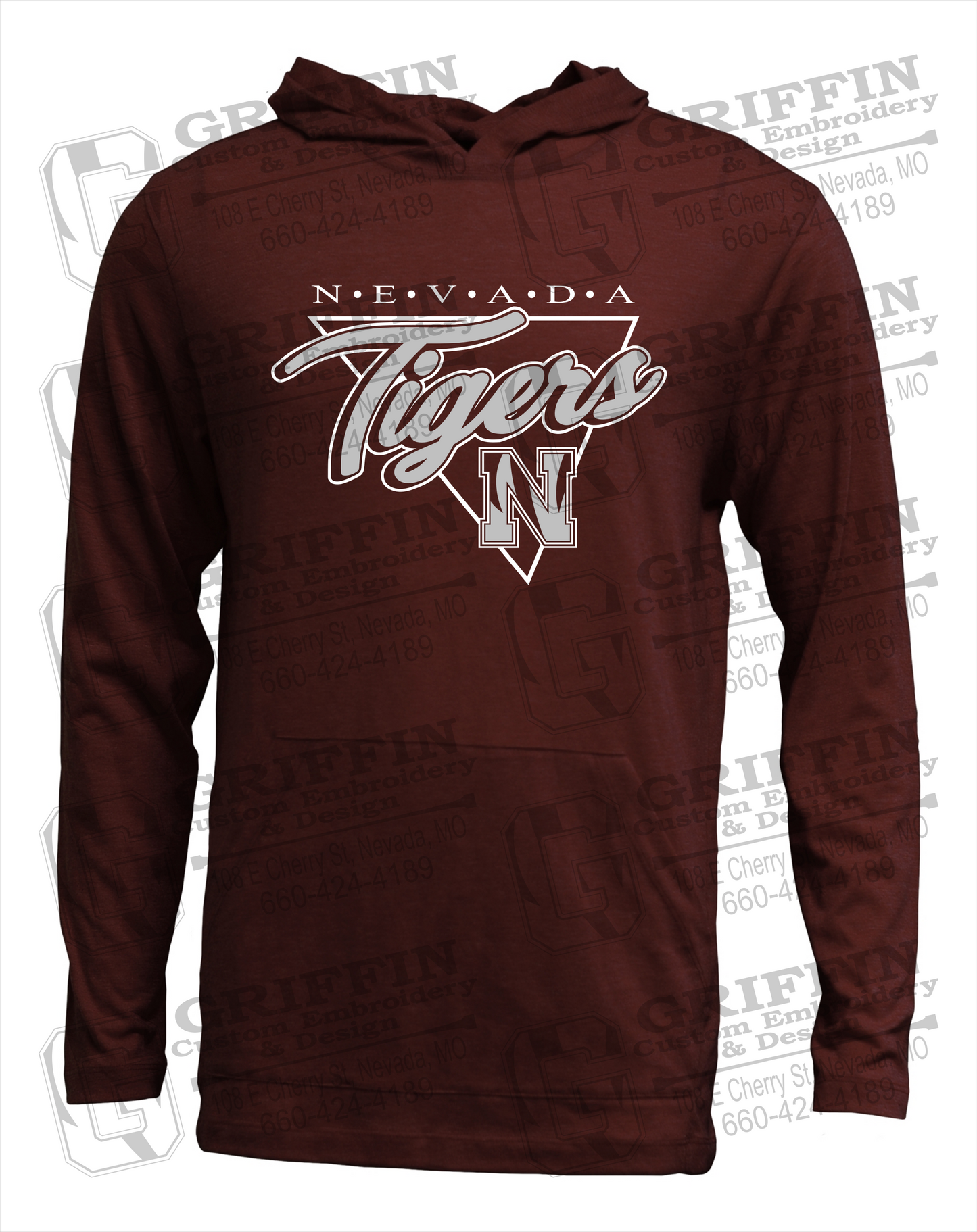Soft-Tek T-Shirt Hoodie - Nevada Tigers 23-G