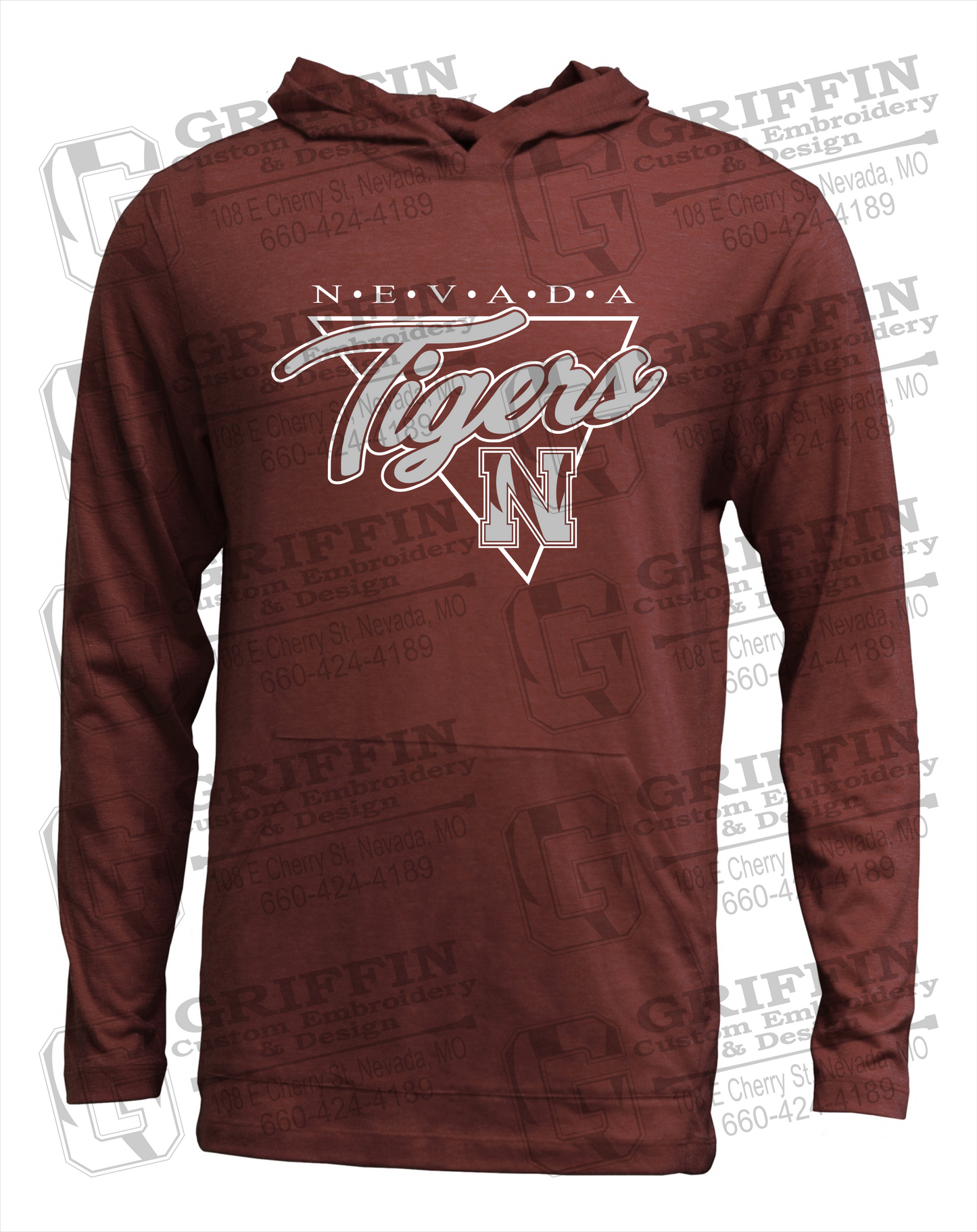 Soft-Tek T-Shirt Hoodie - Nevada Tigers 23-G