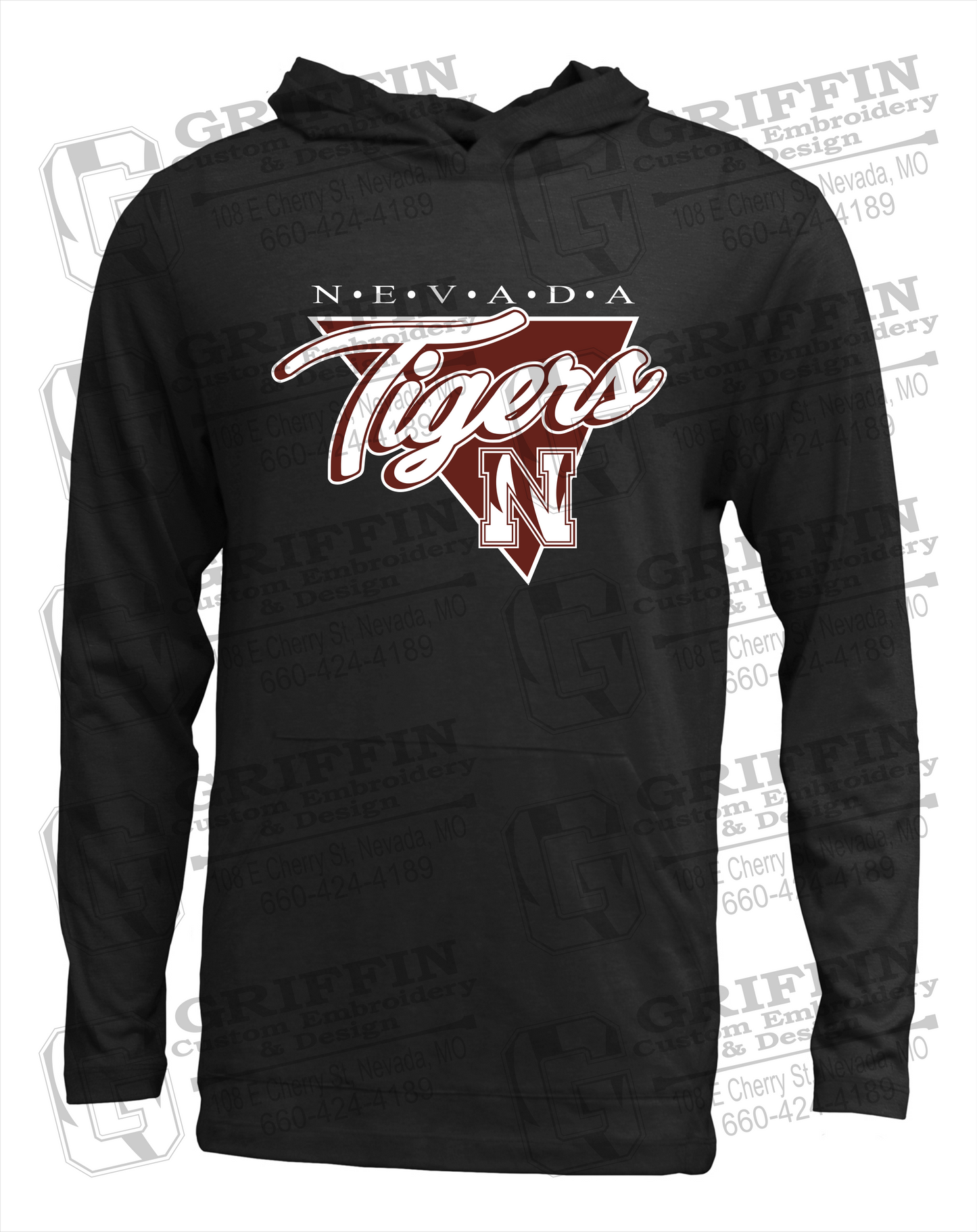 Soft-Tek T-Shirt Hoodie - Nevada Tigers 23-G