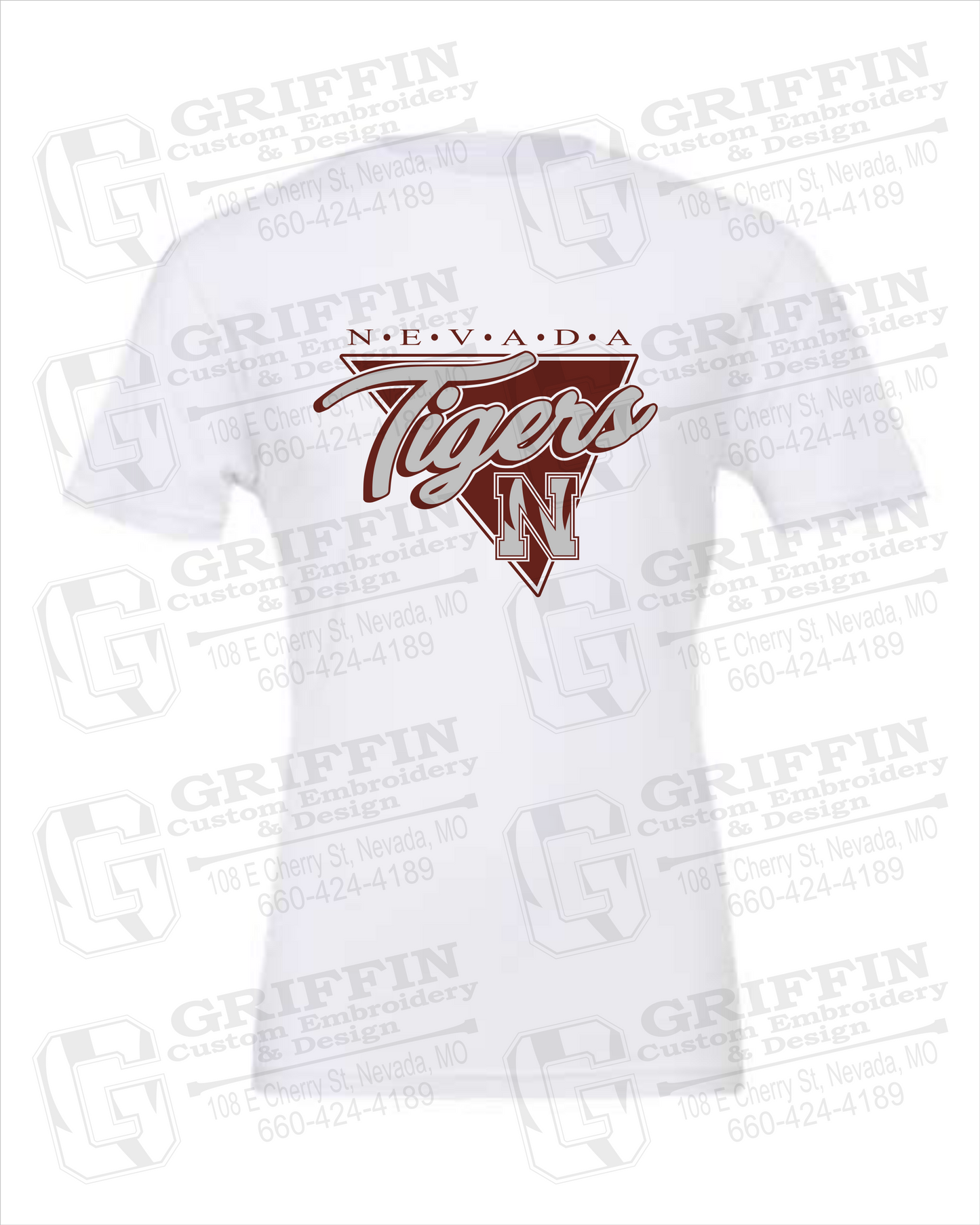 Cotton Short Sleeve T-Shirt - Nevada Tigers 23-G