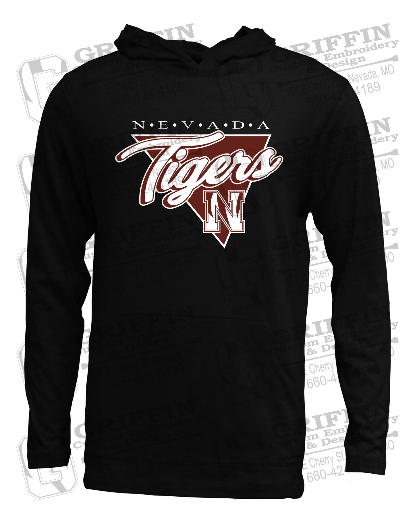 Soft-Tek T-Shirt Hoodie - Nevada Tigers 23-G