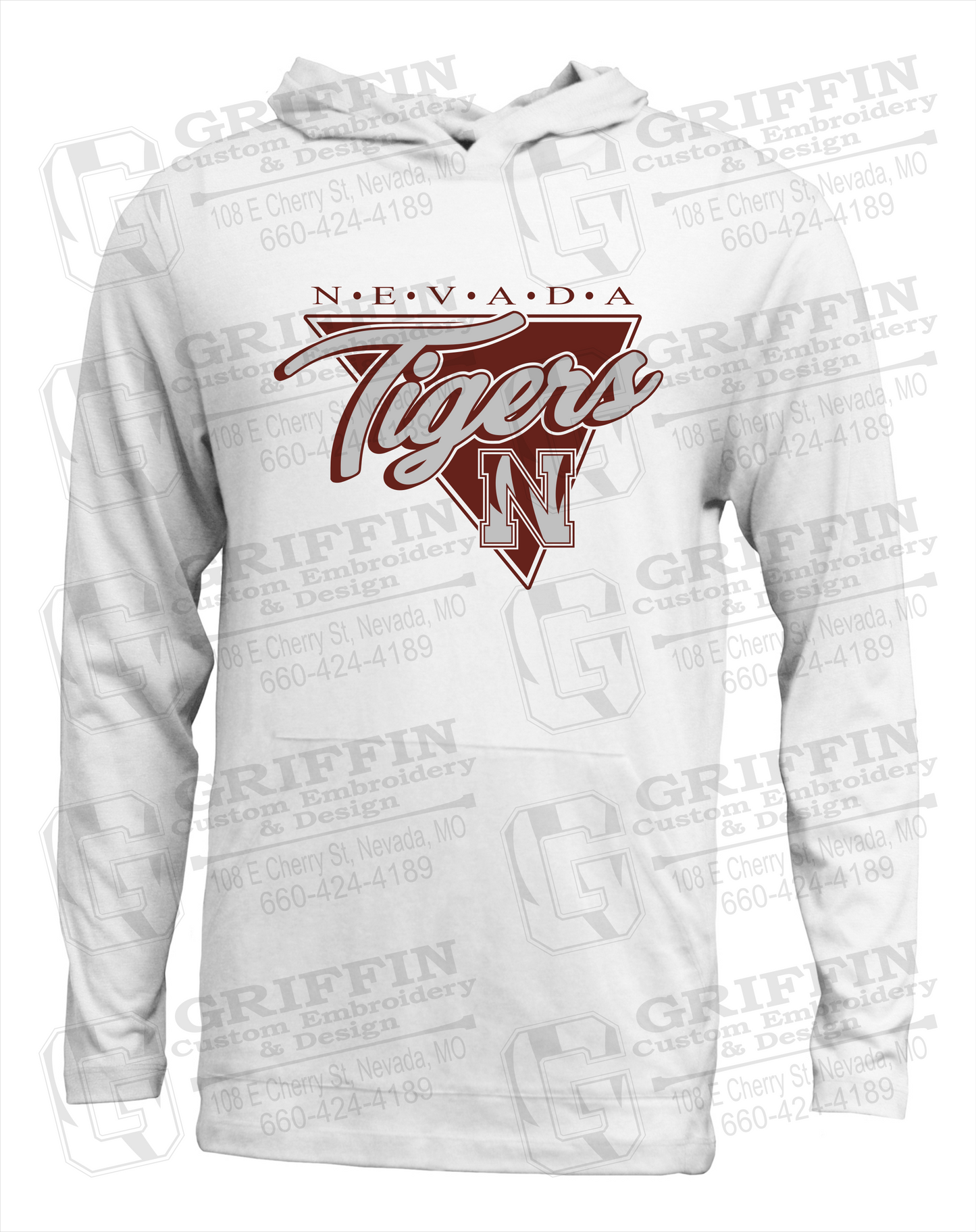 Soft-Tek T-Shirt Hoodie - Nevada Tigers 23-G