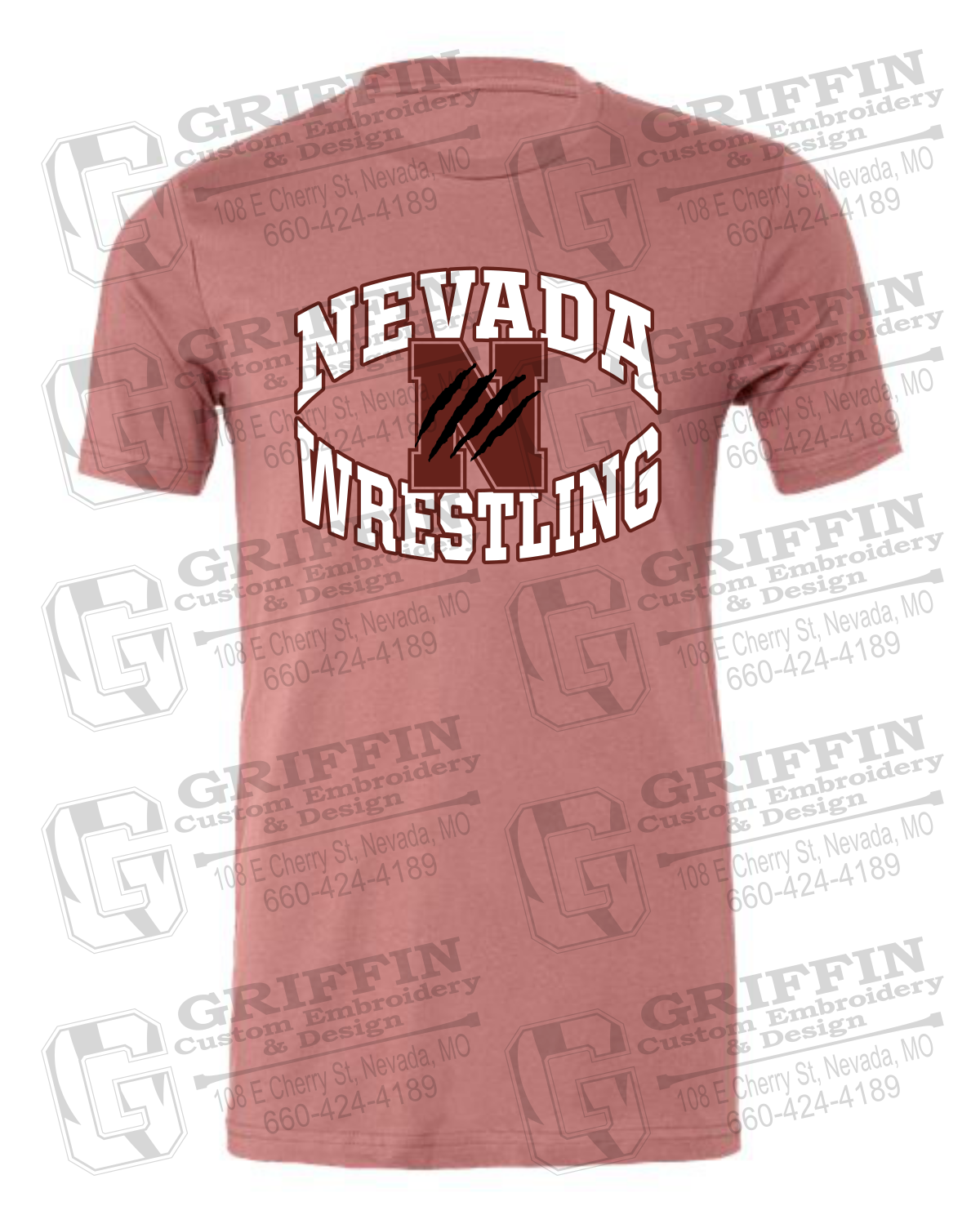 Cotton Short Sleeve T-Shirt - Wrestling - Nevada Tigers 23-H