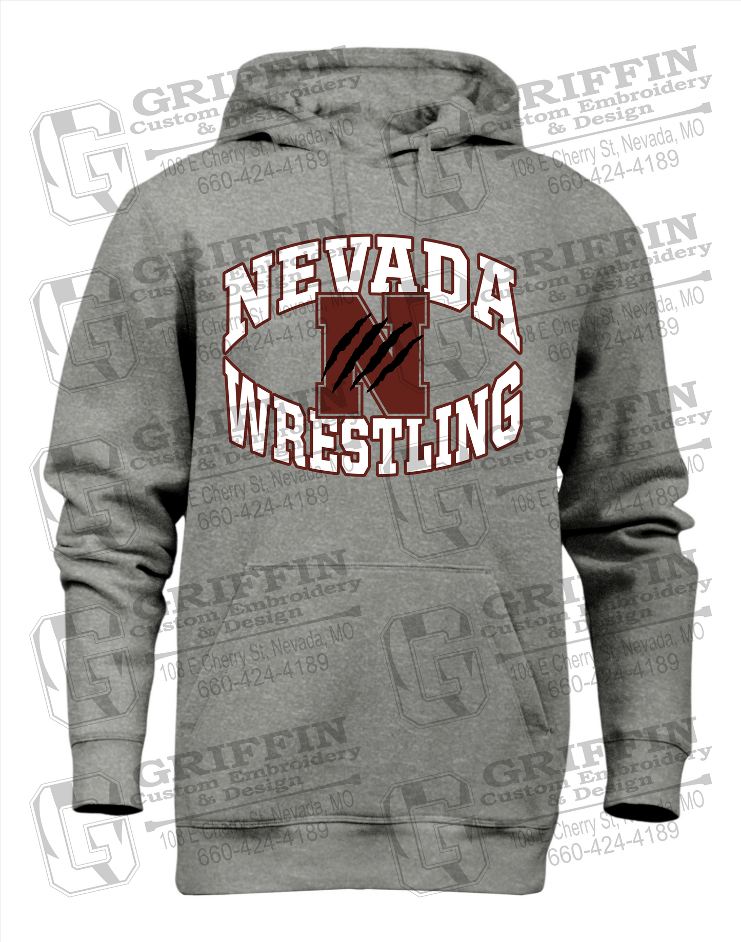 Heavyweight Fleece Hoodie - Wrestling - Nevada Tigers 23-H