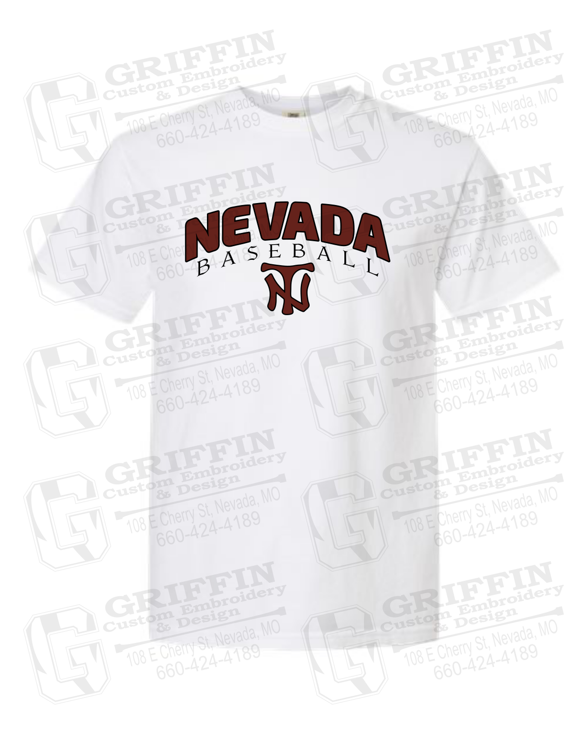 Comfort Colors Short Sleeve T-Shirt - Baseball - Nevada Tigers 23-J